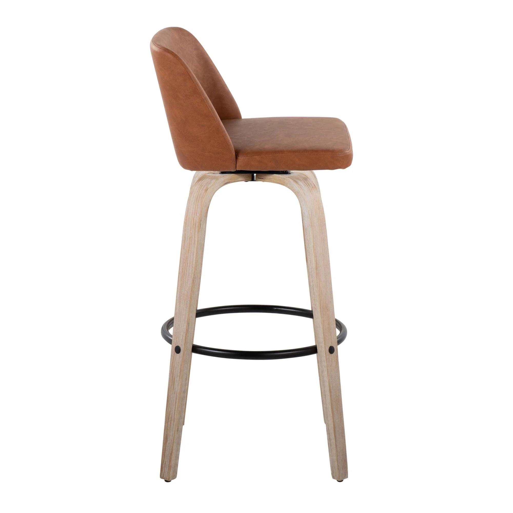 Toriano 30" Fixed-Height Barstool - Set of 2 By LumiSource - B30-TRNOPU-GRTZQ2 WWBK2 - Image 17