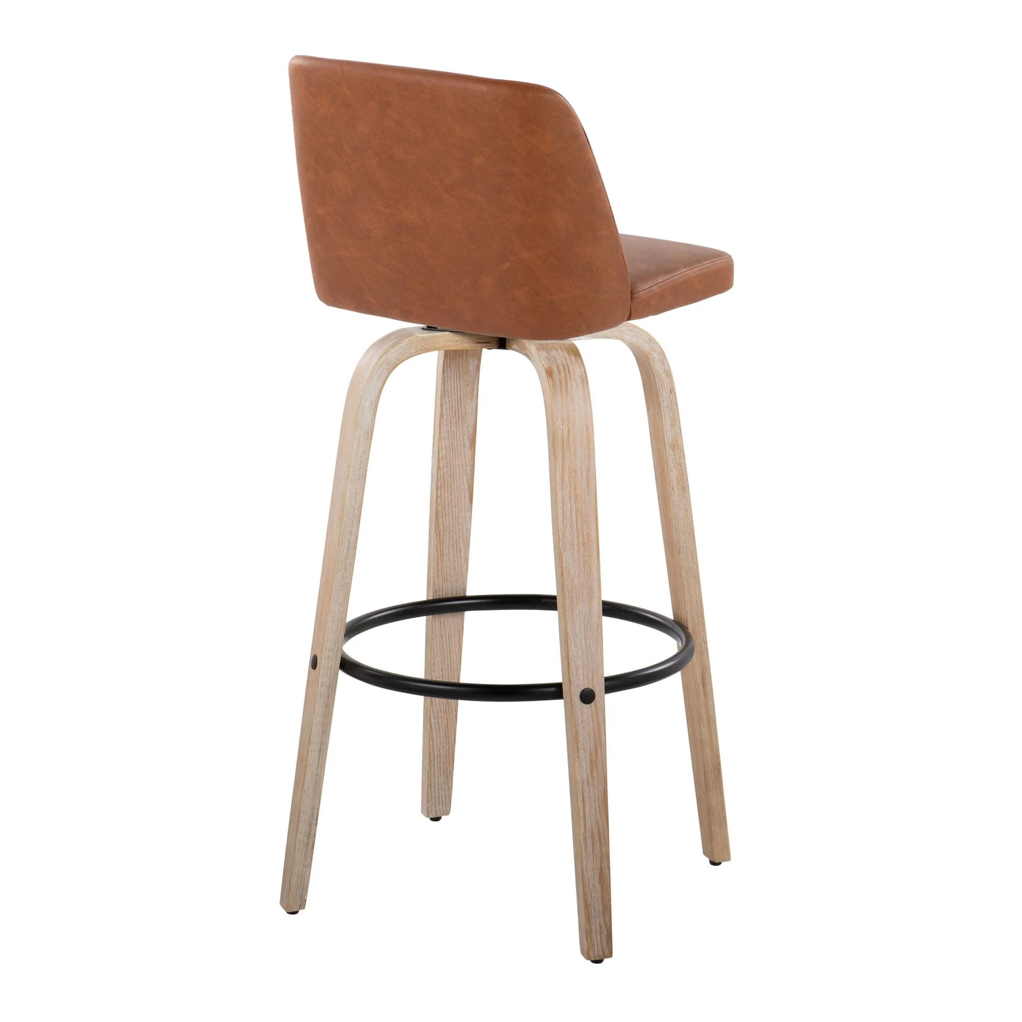 Toriano 30" Fixed-Height Barstool - Set of 2 By LumiSource - B30-TRNOPU-GRTZQ2 WWBK2 - Image 18