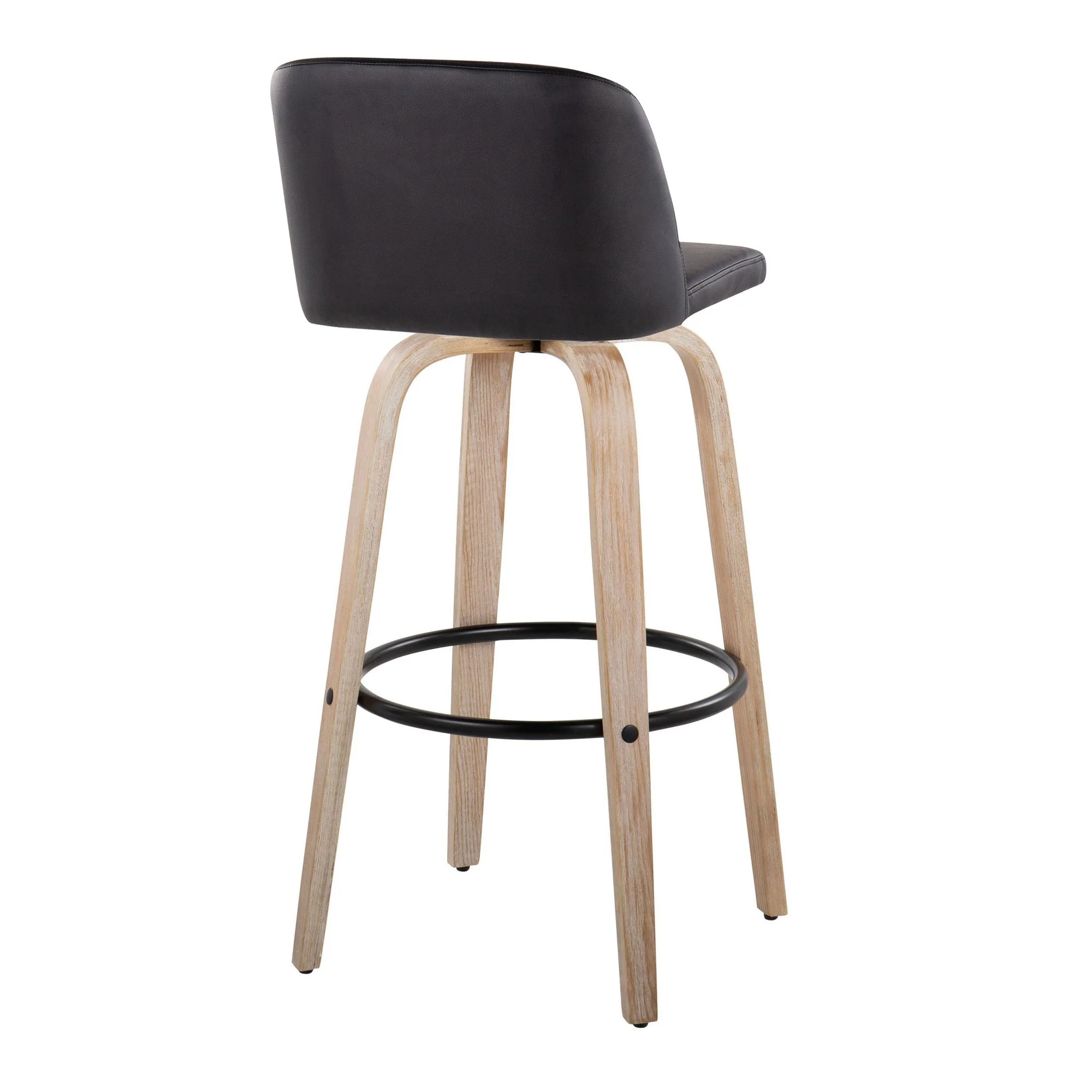 Toriano 30" Fixed-Height Barstool - Set of 2 By LumiSource - B30-TRNOPU-GRTZQ2 WWBK2 - Image 8
