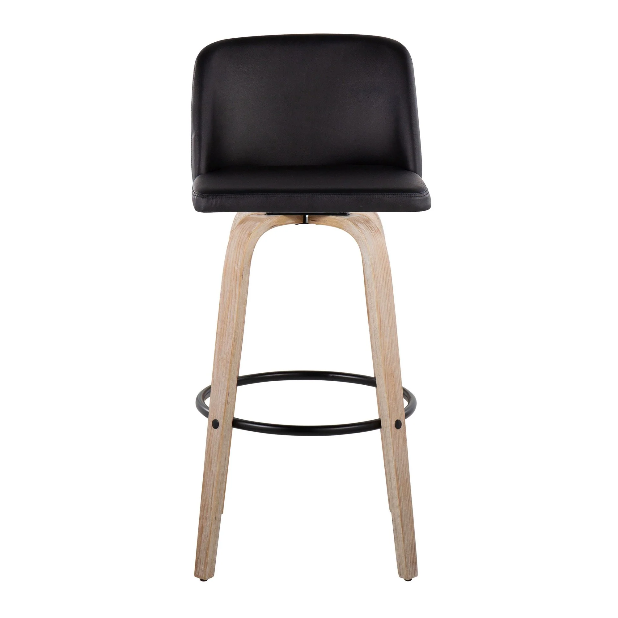 Toriano 30" Fixed-Height Barstool - Set of 2 By LumiSource - B30-TRNOPU-GRTZQ2 WWBK2 - Image 9
