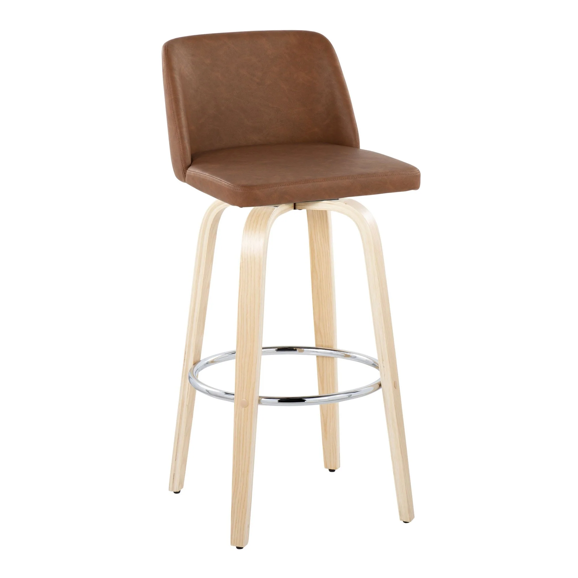 Toriano 30" Fixed-Height Barstool - Set of 2 By LumiSource - B30-TRNOPU-GRTZR2 NABK2 - Image 16