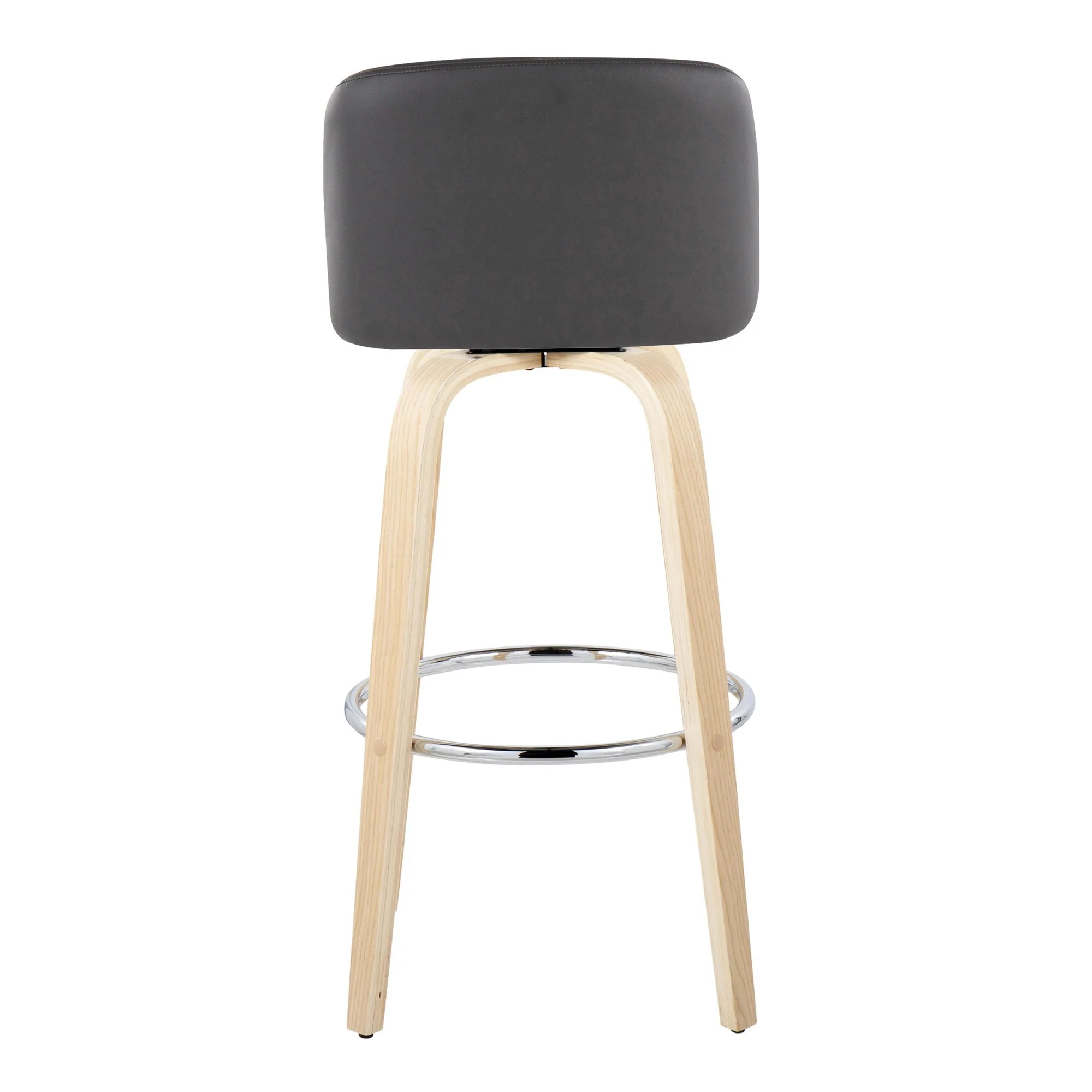 Toriano 30" Fixed-Height Barstool - Set of 2 By LumiSource - B30-TRNOPU-GRTZR2 NABK2 - Image 30