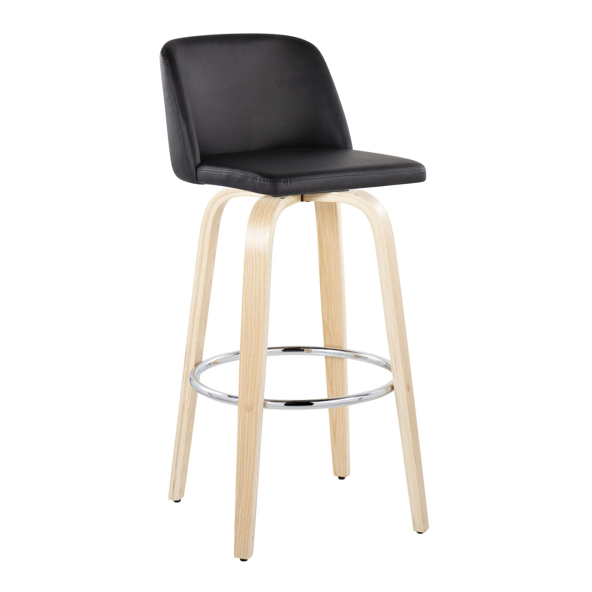 Toriano 30" Fixed-Height Barstool - Set of 2 By LumiSource - B30-TRNOPU-GRTZR2 NABK2 - Image 6
