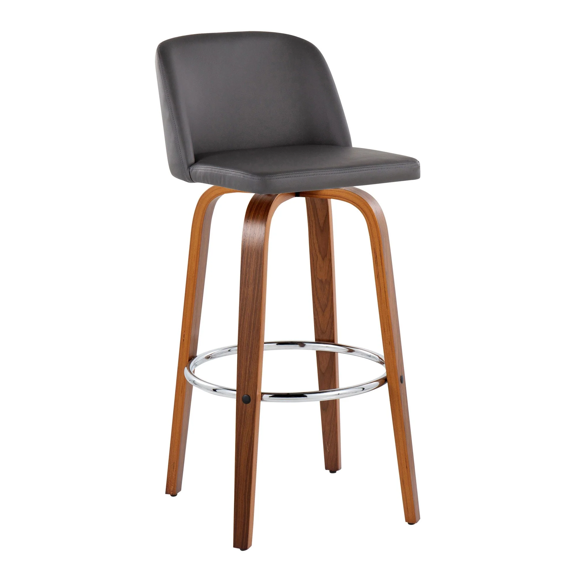 Toriano 30" Fixed-Height Barstool - Set of 2 By LumiSource - B30-TRNOPU-GRTZR2 WLBK2 - Image 26