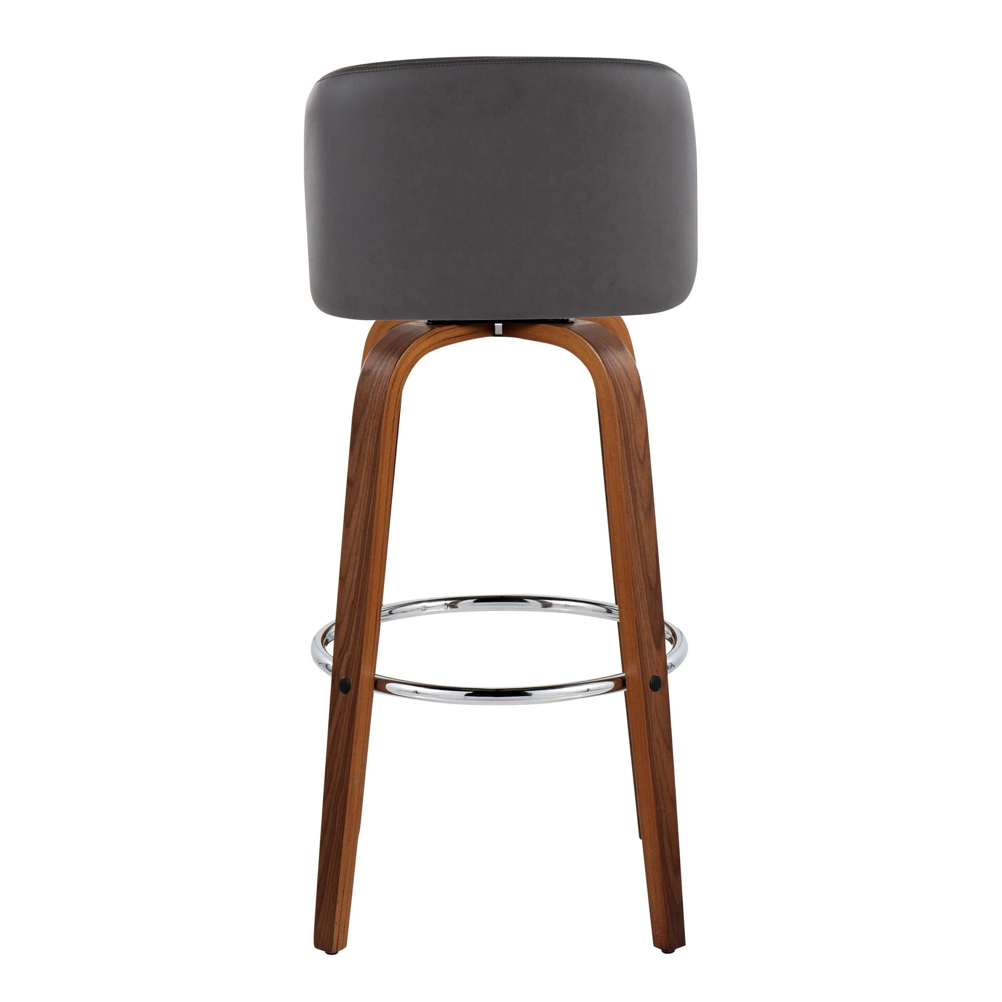 Toriano 30" Fixed-Height Barstool - Set of 2 By LumiSource - B30-TRNOPU-GRTZR2 WLBK2 - Image 30