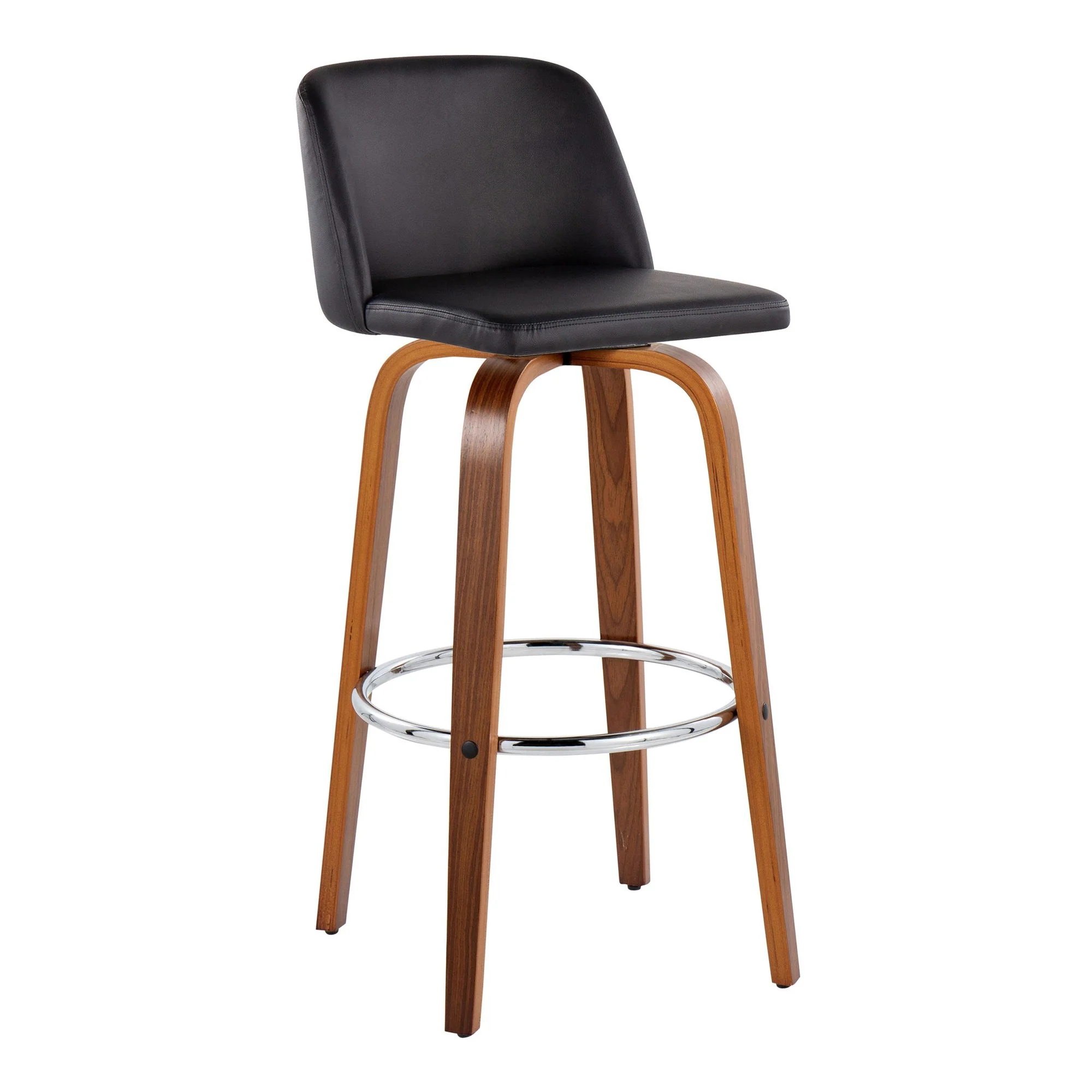 Toriano 30" Fixed-Height Barstool - Set of 2 By LumiSource - B30-TRNOPU-GRTZR2 WLBK2 - Image 6