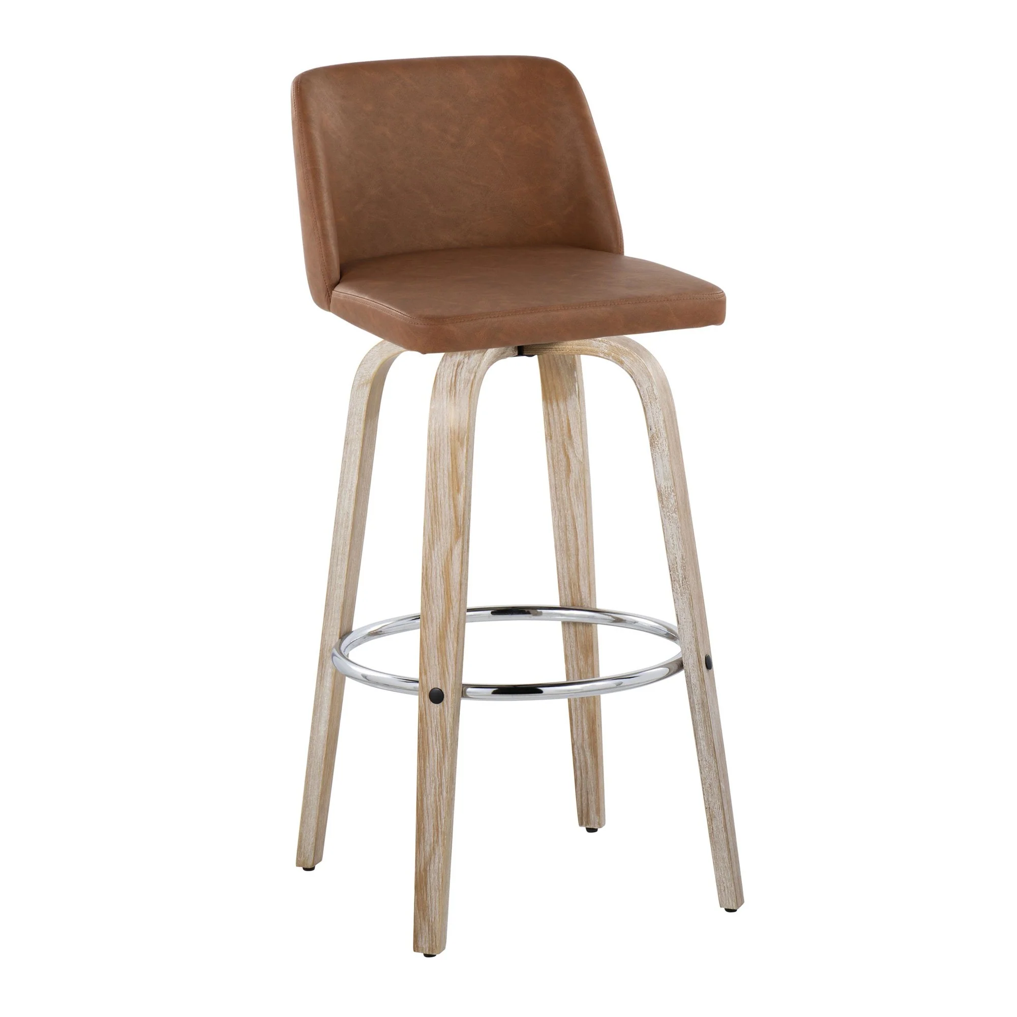 Toriano 30" Fixed-Height Barstool - Set of 2 By LumiSource - B30-TRNOPU-GRTZR2 WWBK2 - Image 16