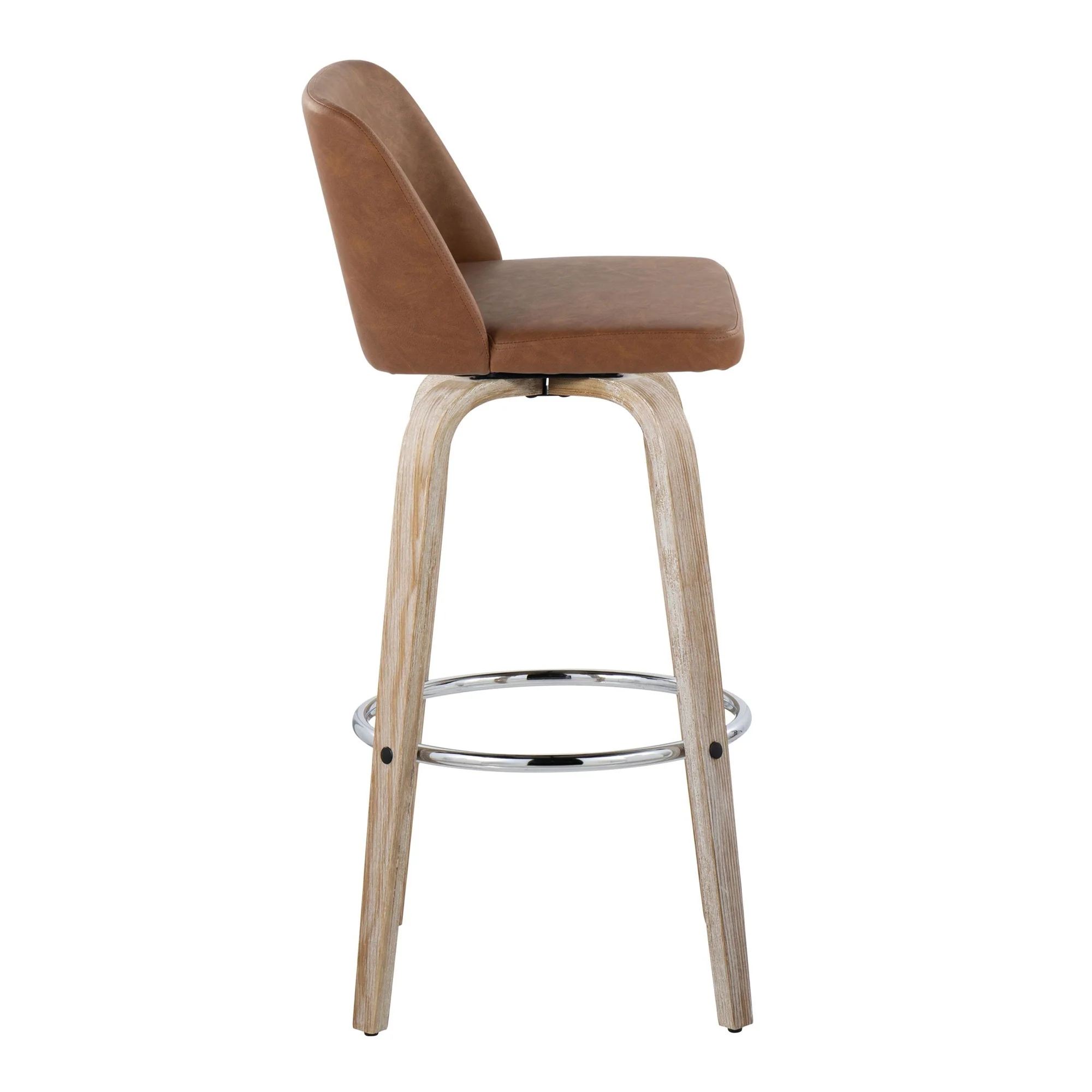 Toriano 30" Fixed-Height Barstool - Set of 2 By LumiSource - B30-TRNOPU-GRTZR2 WWBK2 - Image 17