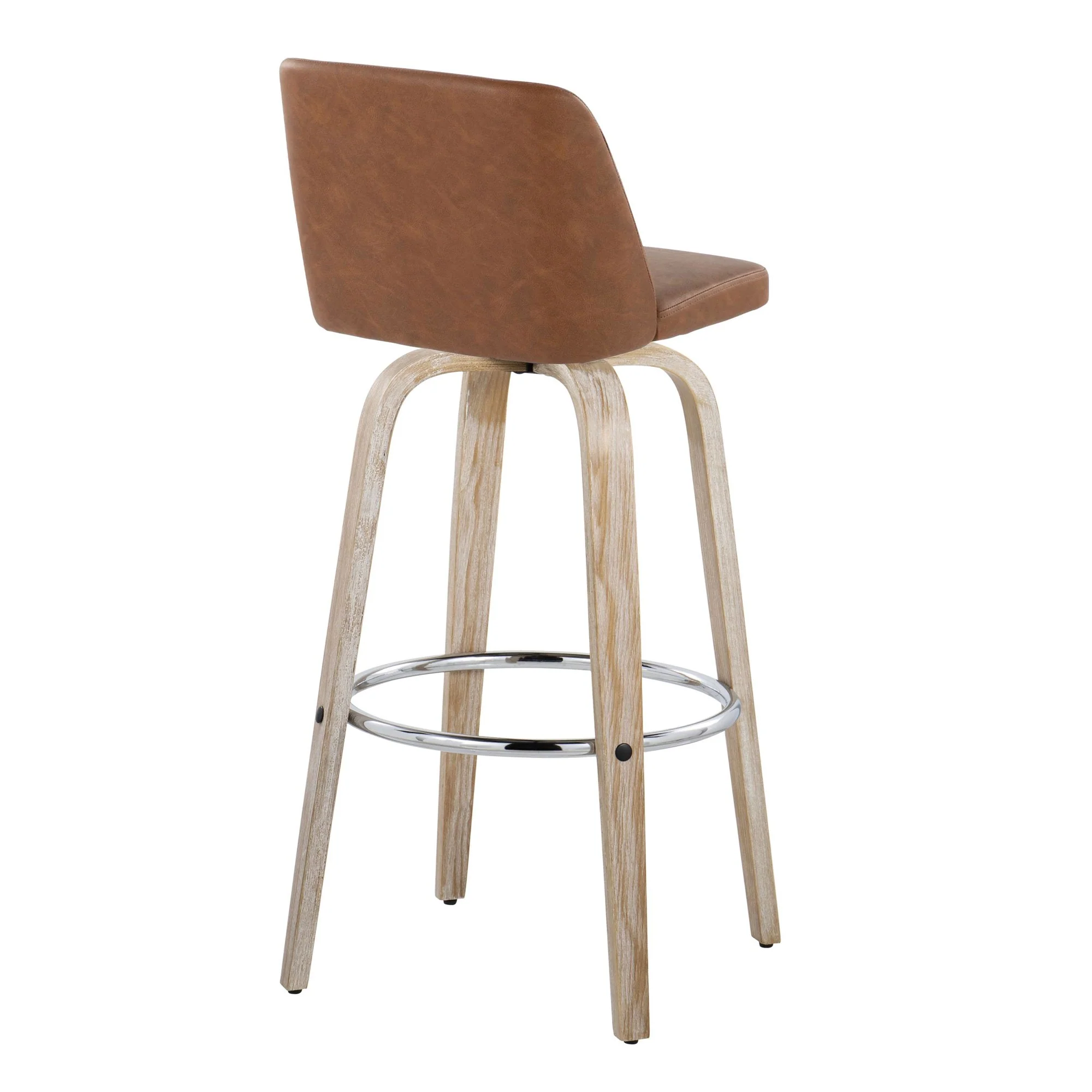 Toriano 30" Fixed-Height Barstool - Set of 2 By LumiSource - B30-TRNOPU-GRTZR2 WWBK2 - Image 18