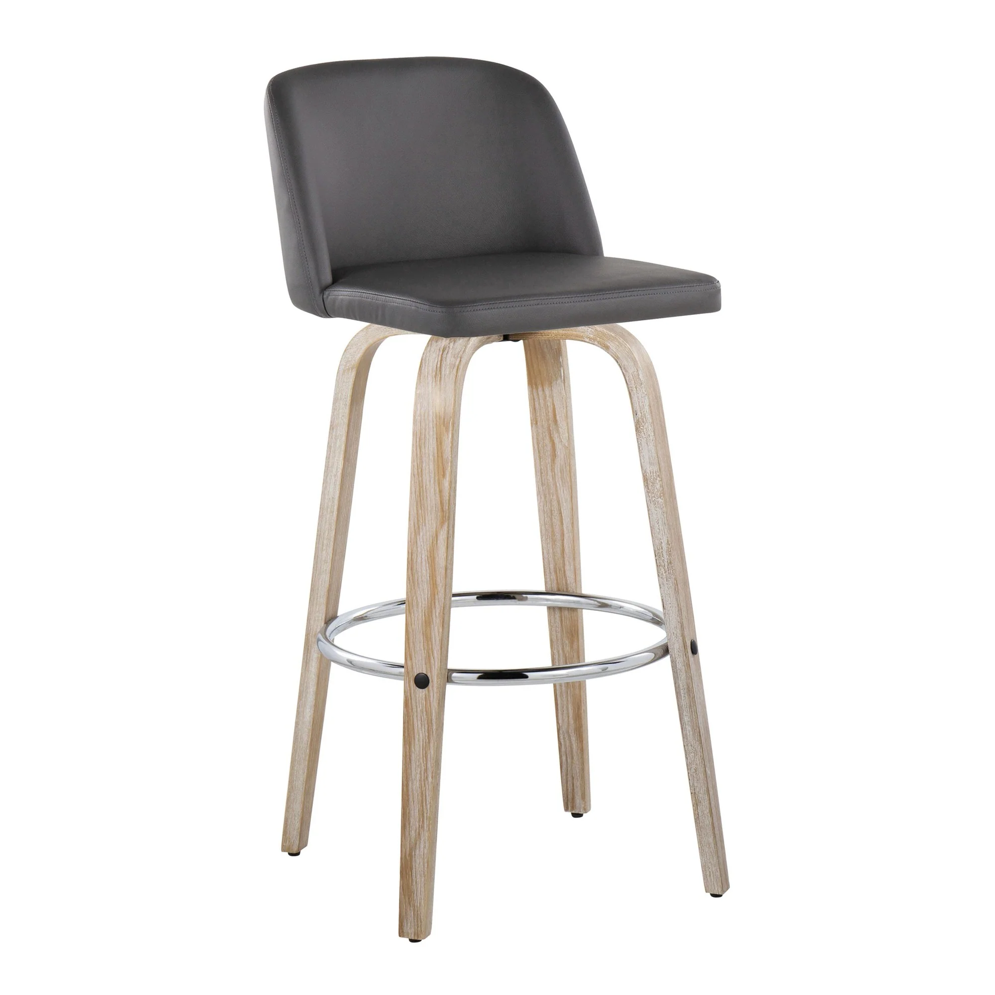 Toriano 30" Fixed-Height Barstool - Set of 2 By LumiSource - B30-TRNOPU-GRTZR2 WWBK2 - Image 26