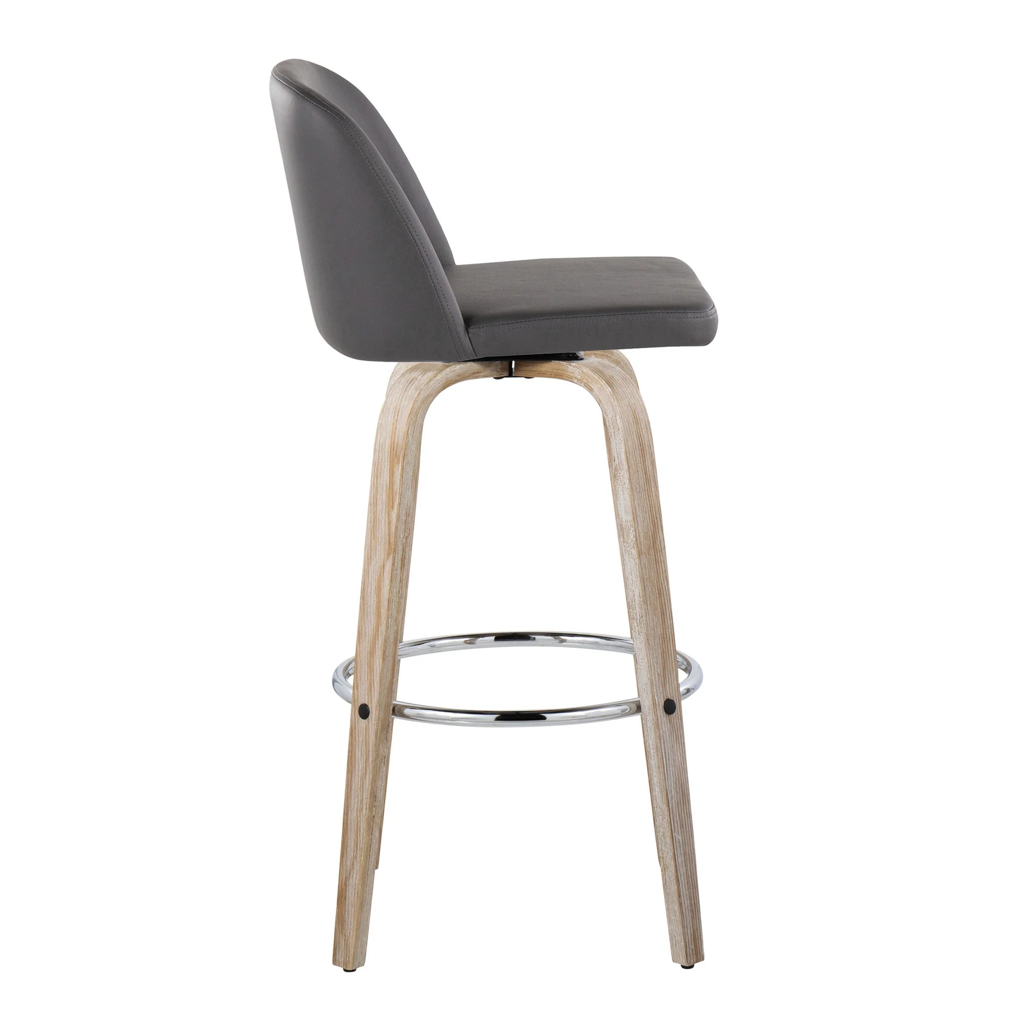 Toriano 30" Fixed-Height Barstool - Set of 2 By LumiSource - B30-TRNOPU-GRTZR2 WWBK2 - Image 27