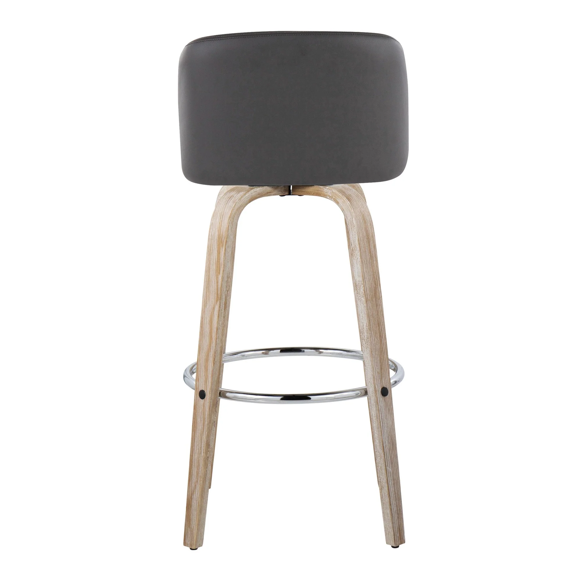 Toriano 30" Fixed-Height Barstool - Set of 2 By LumiSource - B30-TRNOPU-GRTZR2 WWBK2 - Image 30