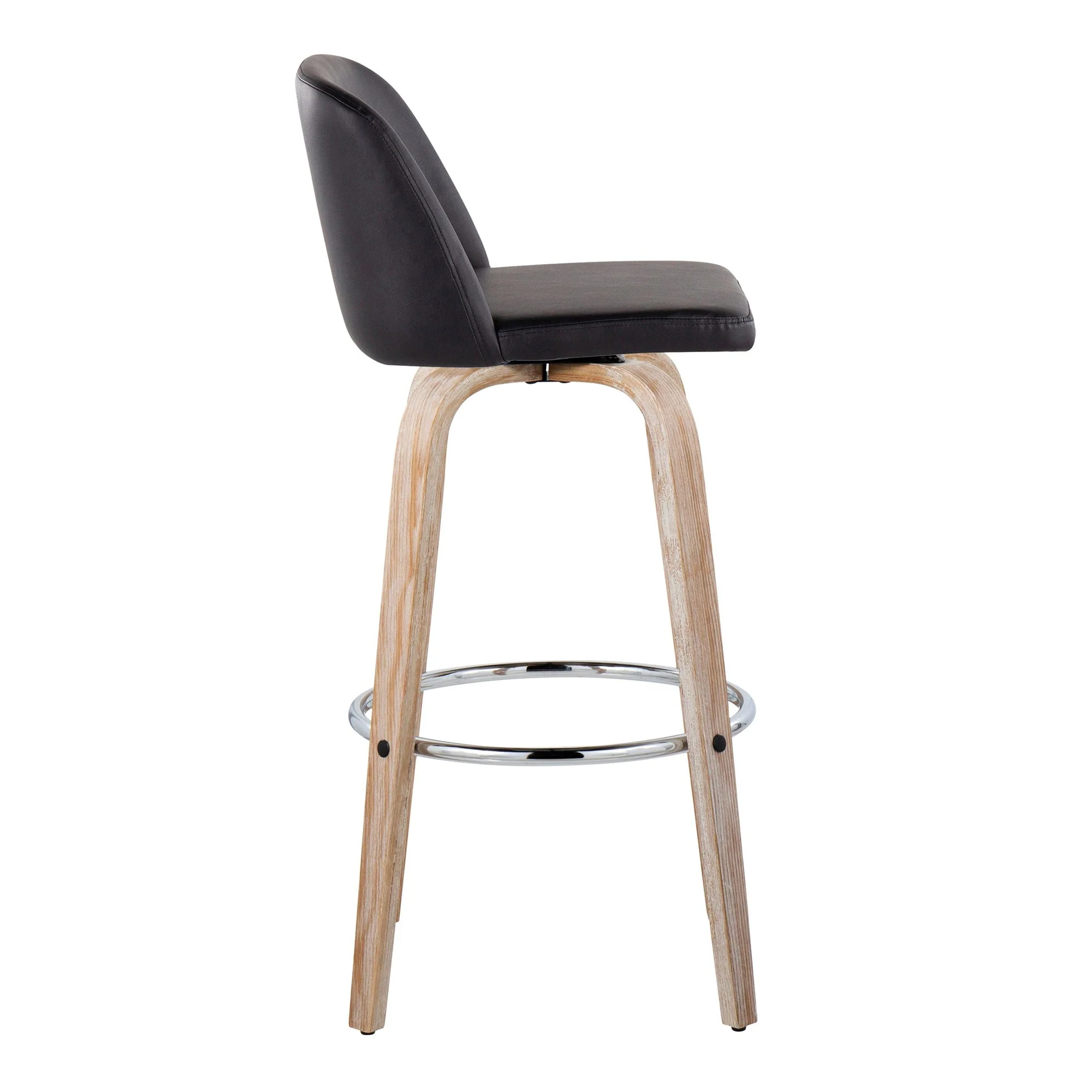 Toriano 30" Fixed-Height Barstool - Set of 2 By LumiSource - B30-TRNOPU-GRTZR2 WWBK2 - Image 7