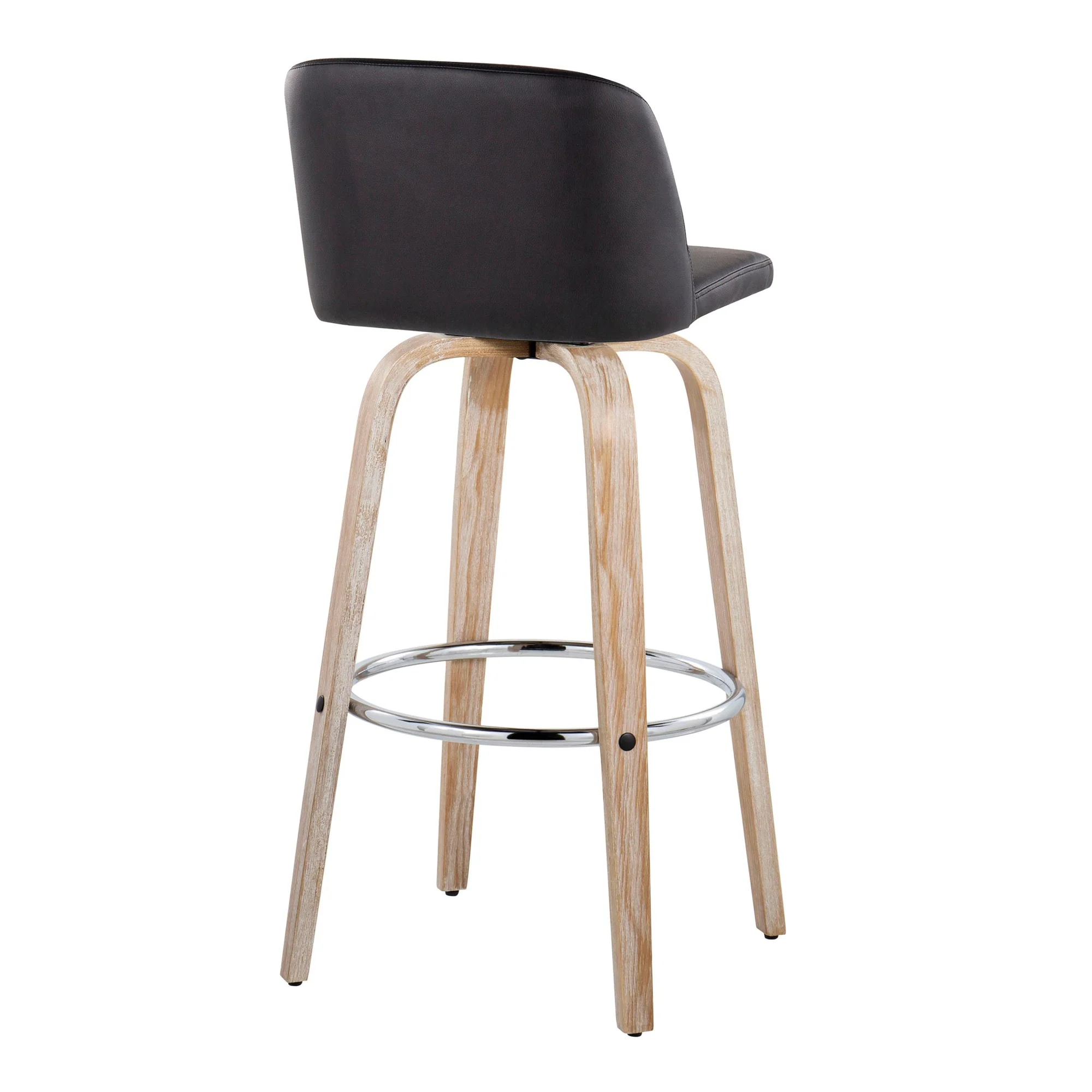Toriano 30" Fixed-Height Barstool - Set of 2 By LumiSource - B30-TRNOPU-GRTZR2 WWBK2 - Image 8