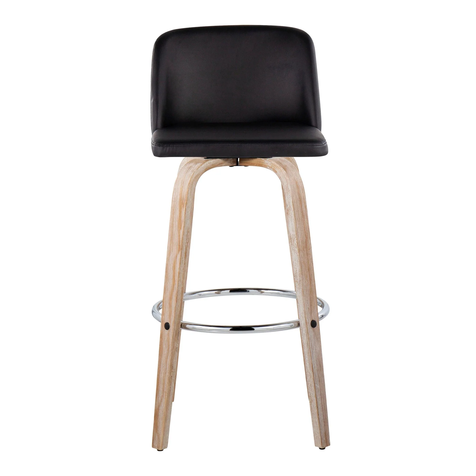 Toriano 30" Fixed-Height Barstool - Set of 2 By LumiSource - B30-TRNOPU-GRTZR2 WWBK2 - Image 9