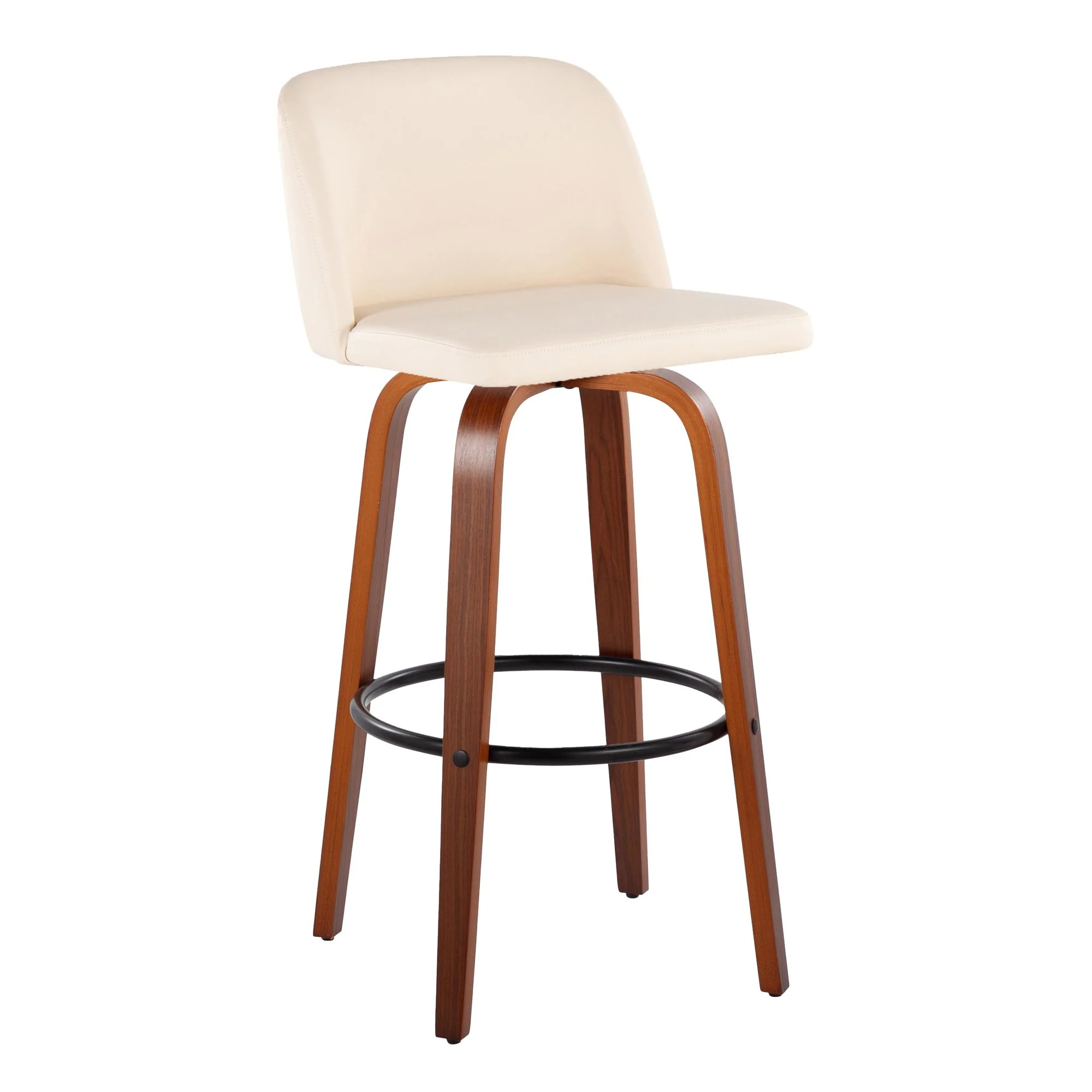 Toriano 30" Fixed Height Barstool - Set of 2 Cream By LumiSource - Image 2