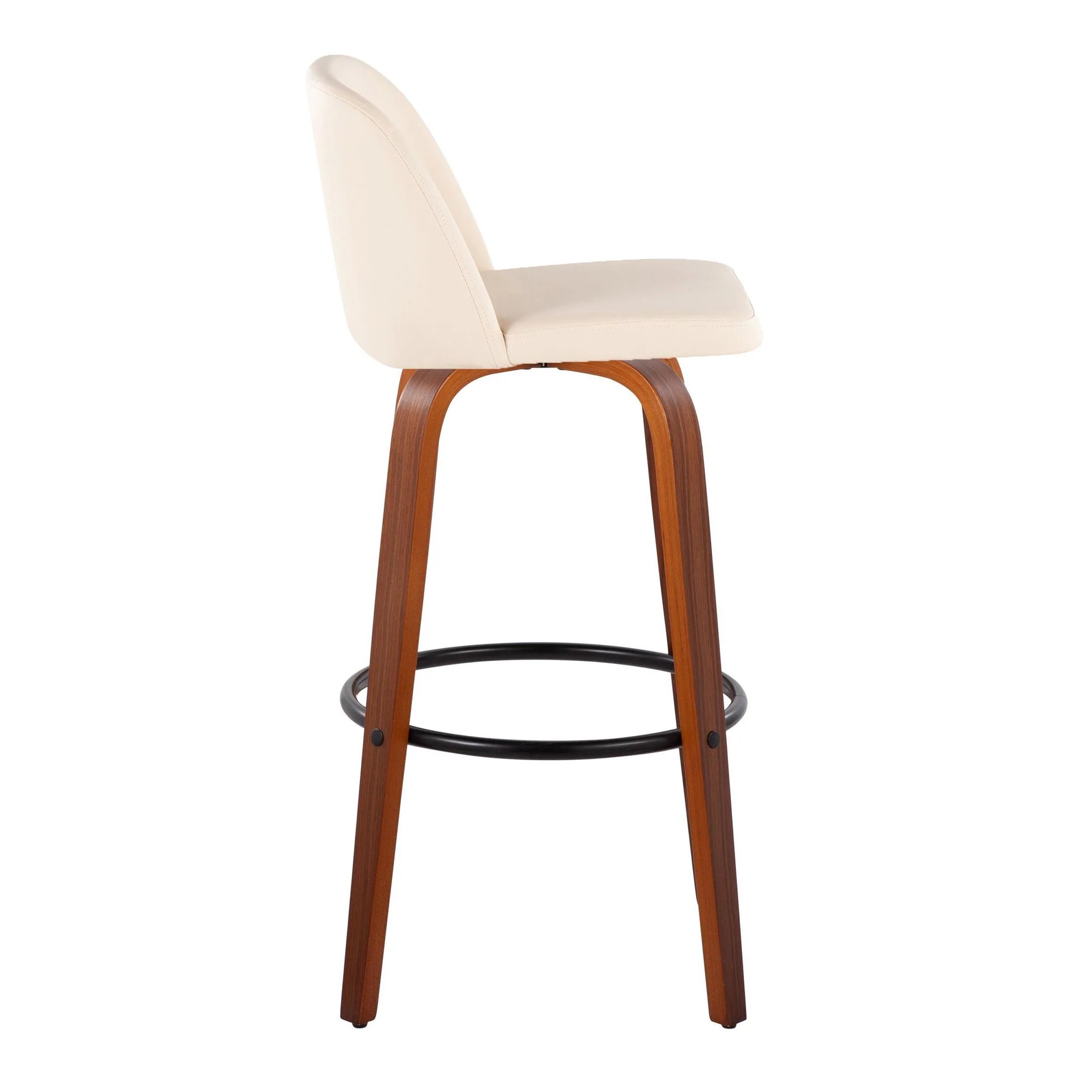 Toriano 30" Fixed Height Barstool - Set of 2 Cream By LumiSource - Image 3