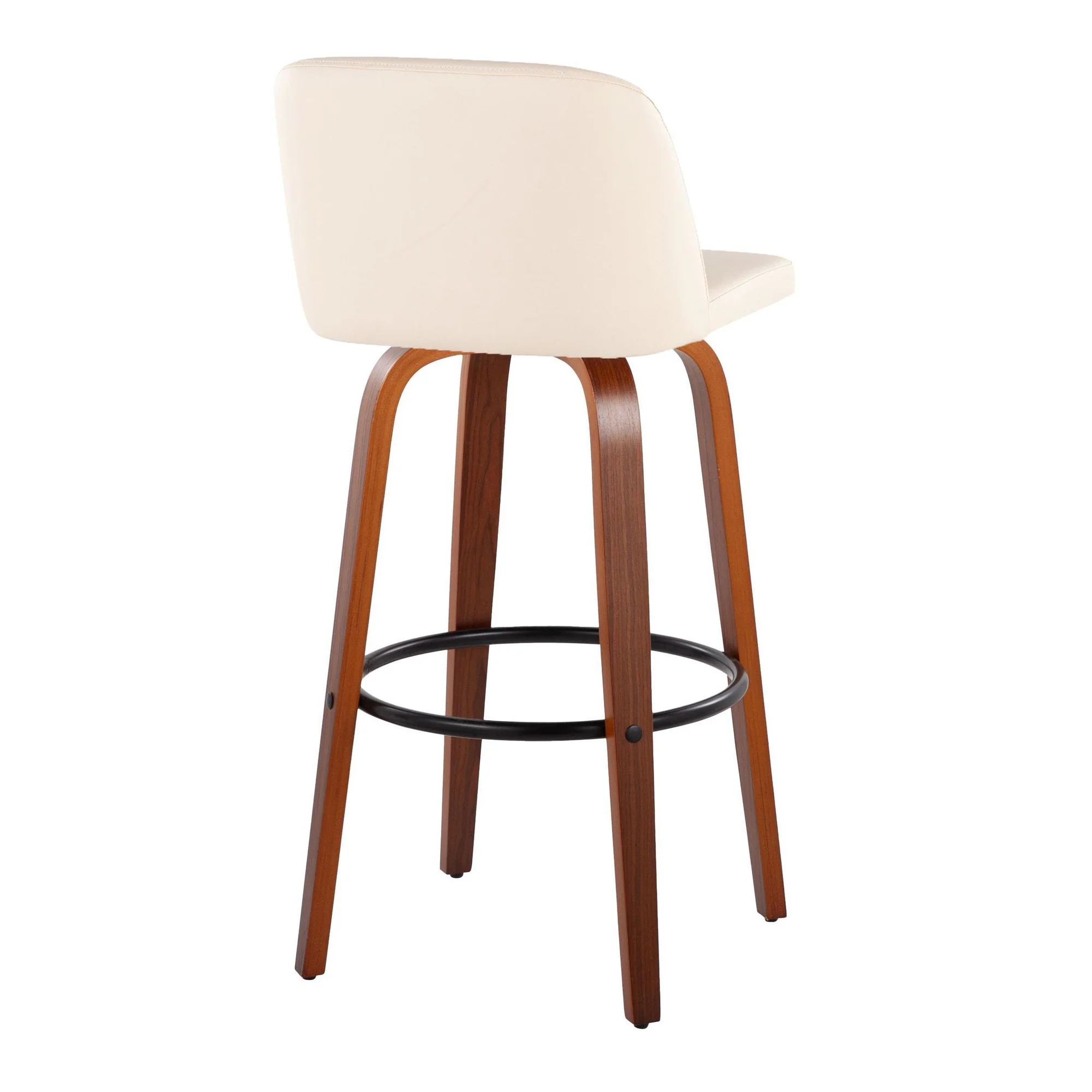 Toriano 30" Fixed Height Barstool - Set of 2 Cream By LumiSource - Image 4