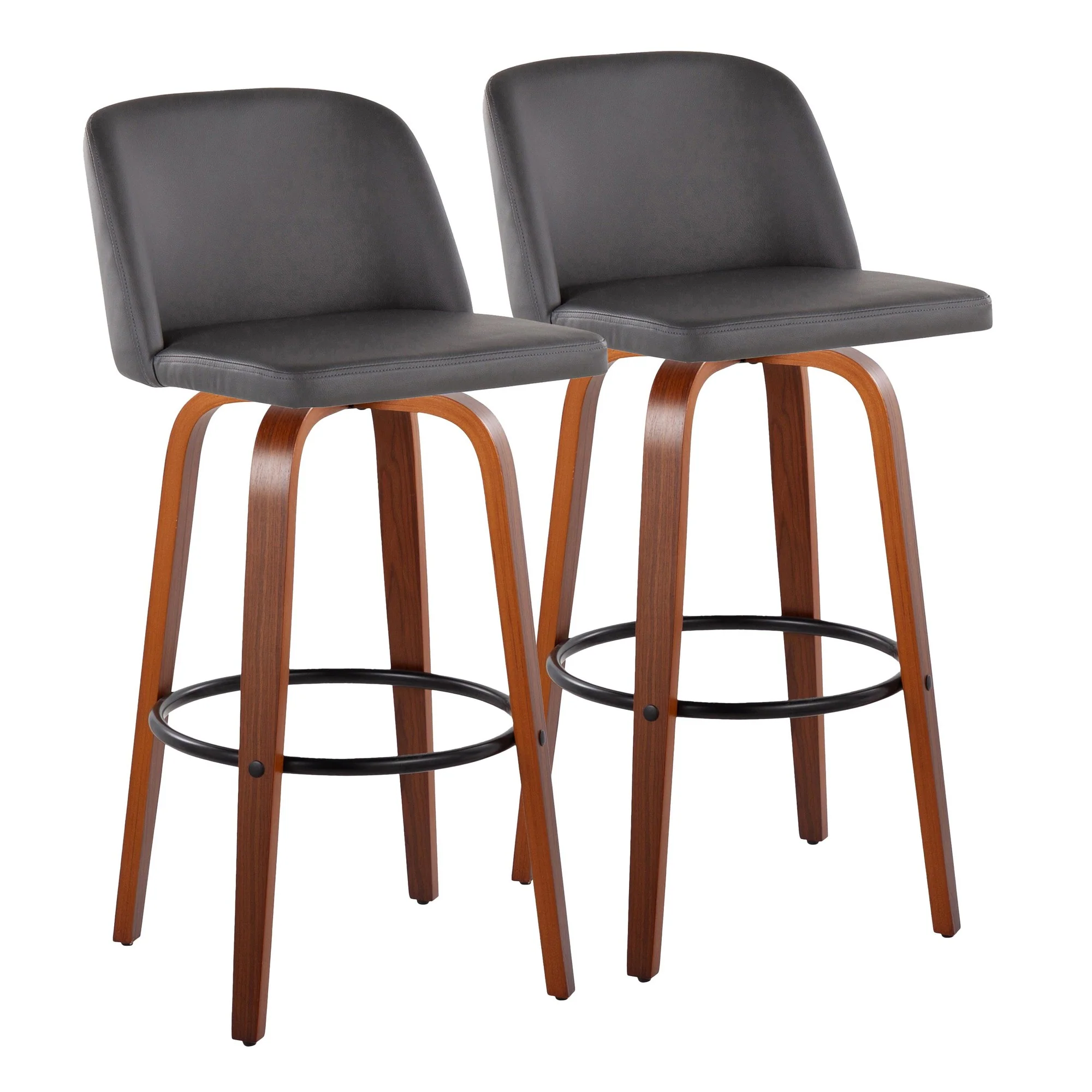 Toriano 30" Fixed Height Barstool - Set of 2 Cream By LumiSource - Image 6