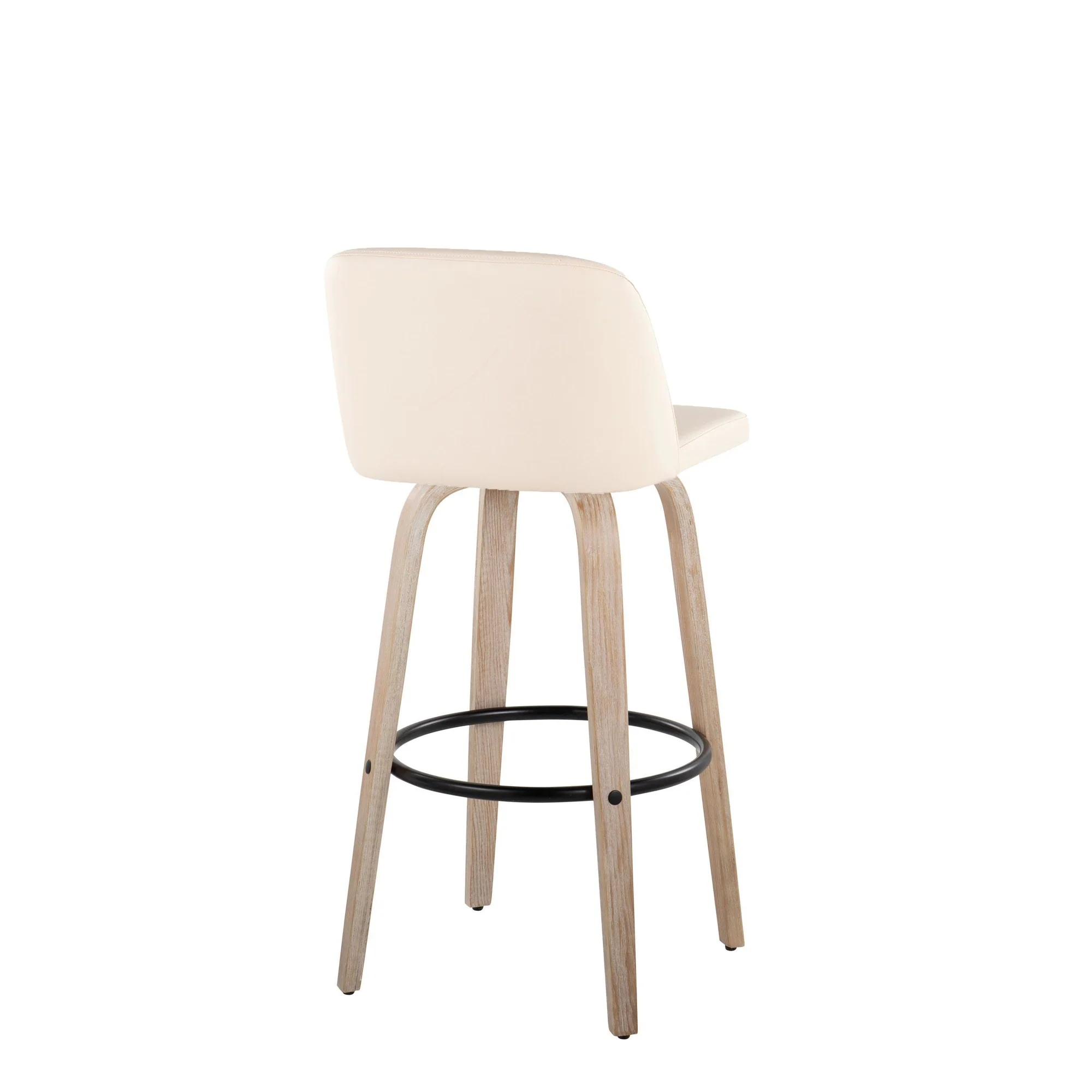 Toriano 30" Fixed Height Barstool - Set of 2 Cream By LumiSource - Image 4
