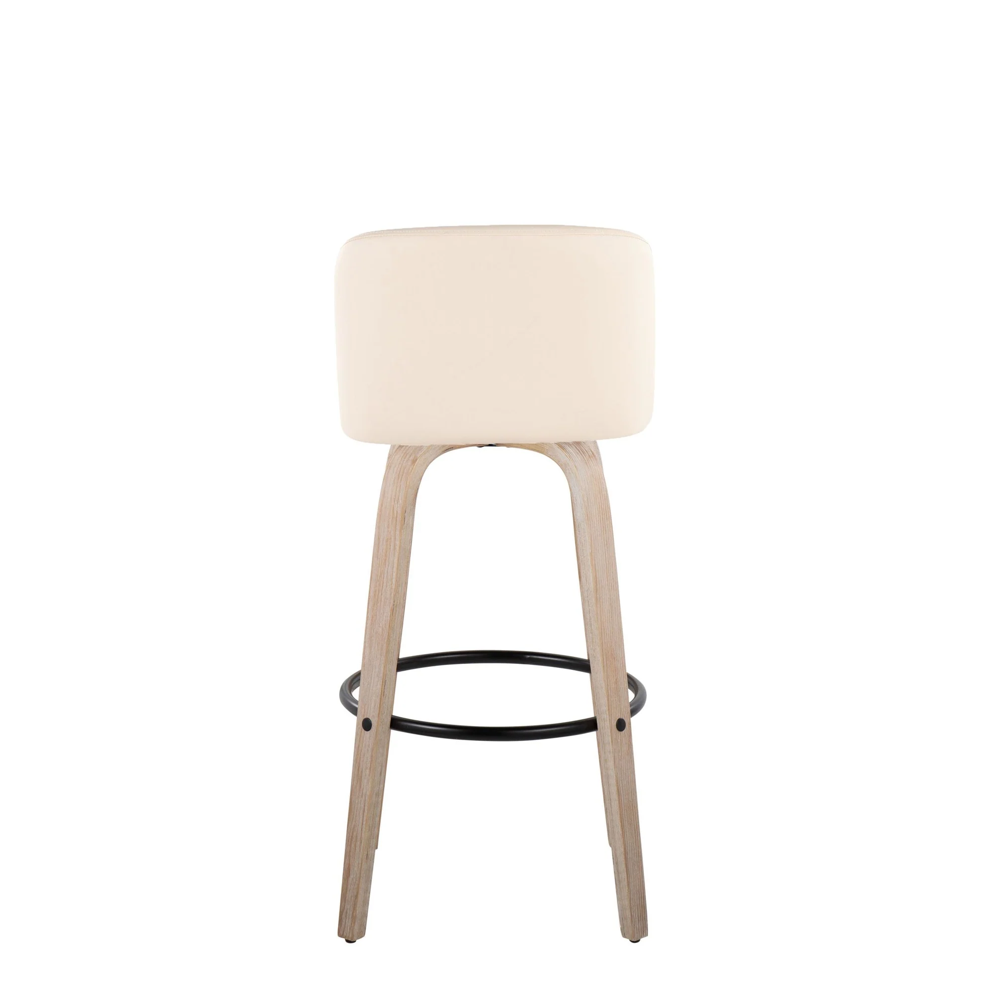 Toriano 30" Fixed Height Barstool - Set of 2 Cream By LumiSource - Image 5