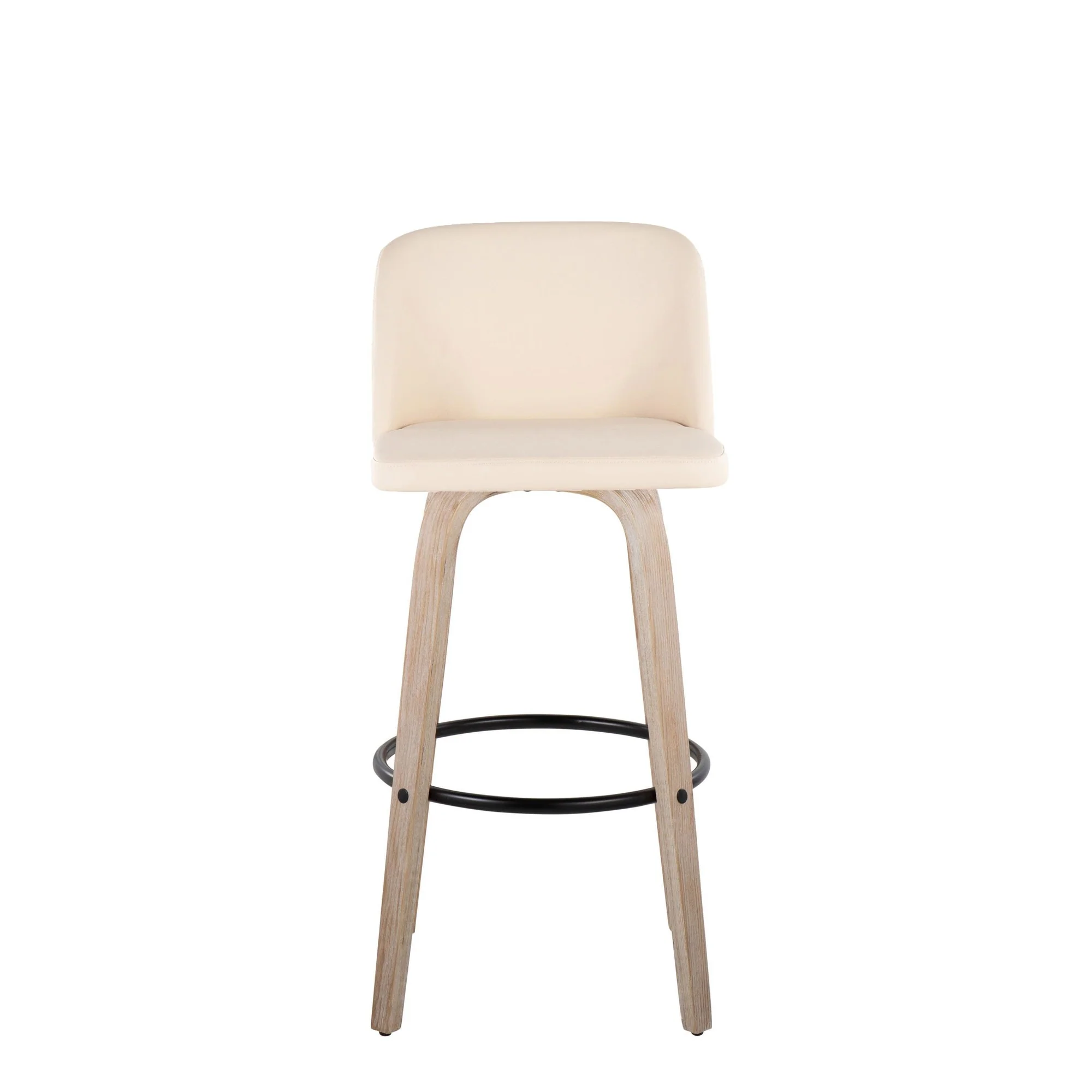 Toriano 30" Fixed Height Barstool - Set of 2 Cream By LumiSource - Image 6