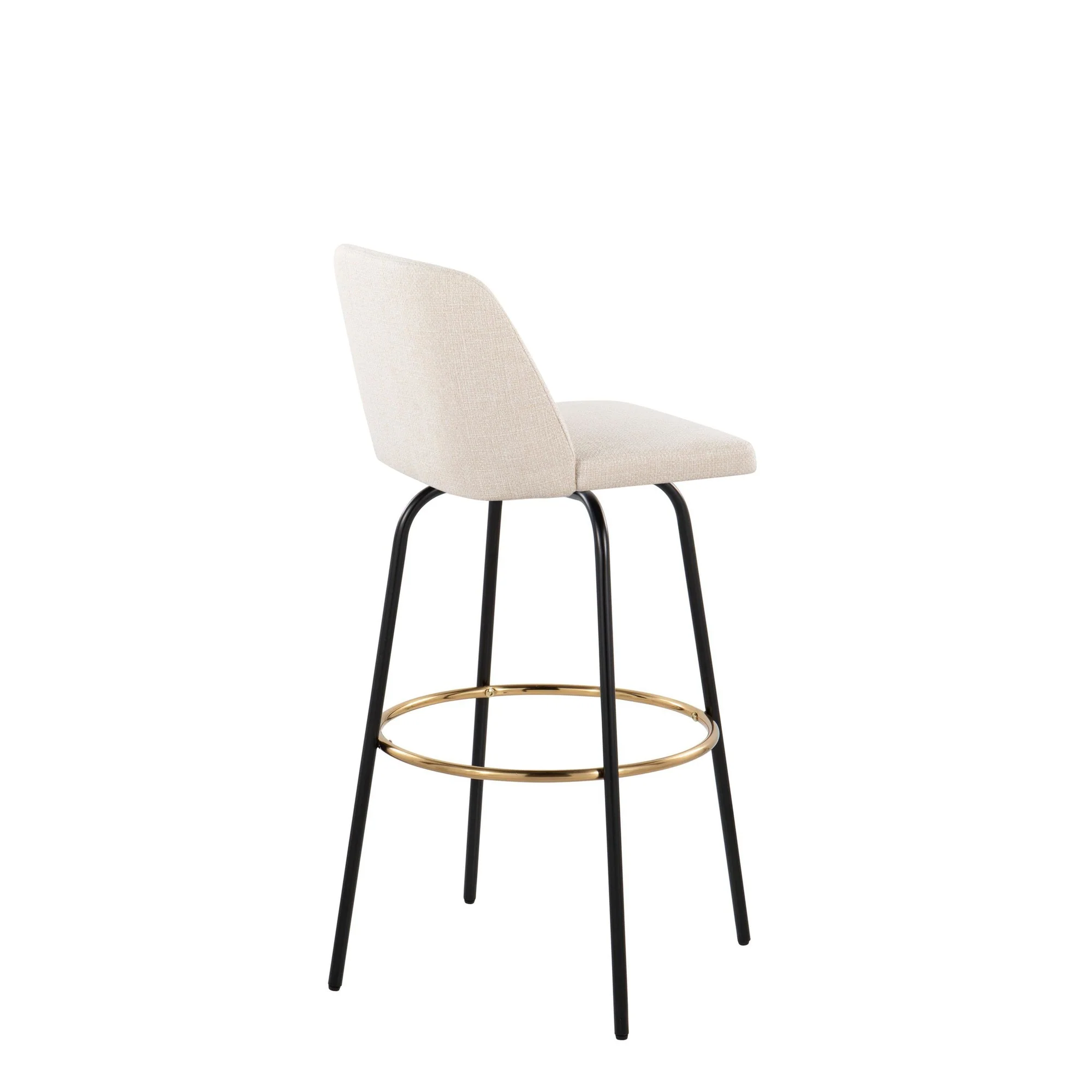 Toriano 30" Fixed Height Barstool - Set of 2 Cream Gold By LumiSource - Image 10