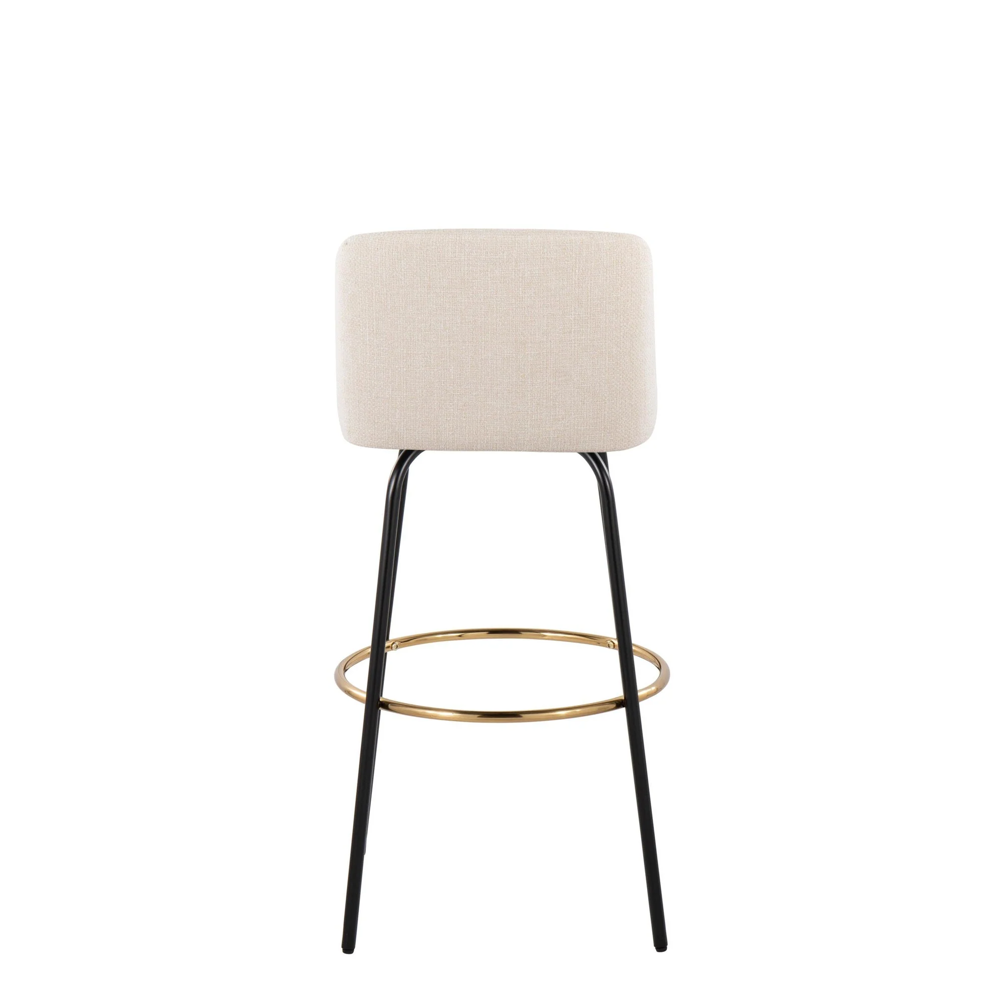 Toriano 30" Fixed Height Barstool - Set of 2 Cream Gold By LumiSource - Image 11
