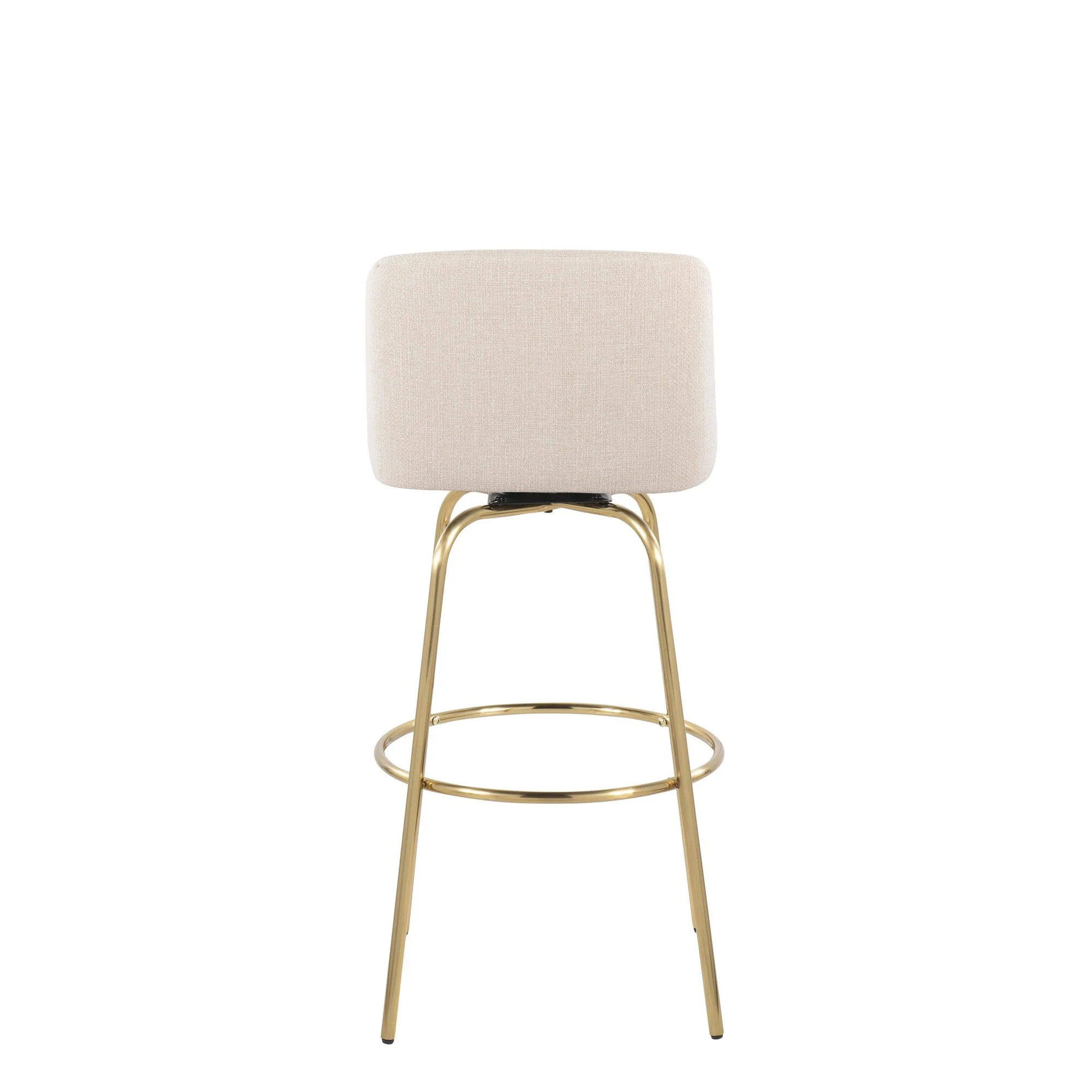 Toriano 30" Fixed Height Barstool - Set of 2 Cream Gold By LumiSource - Image 5