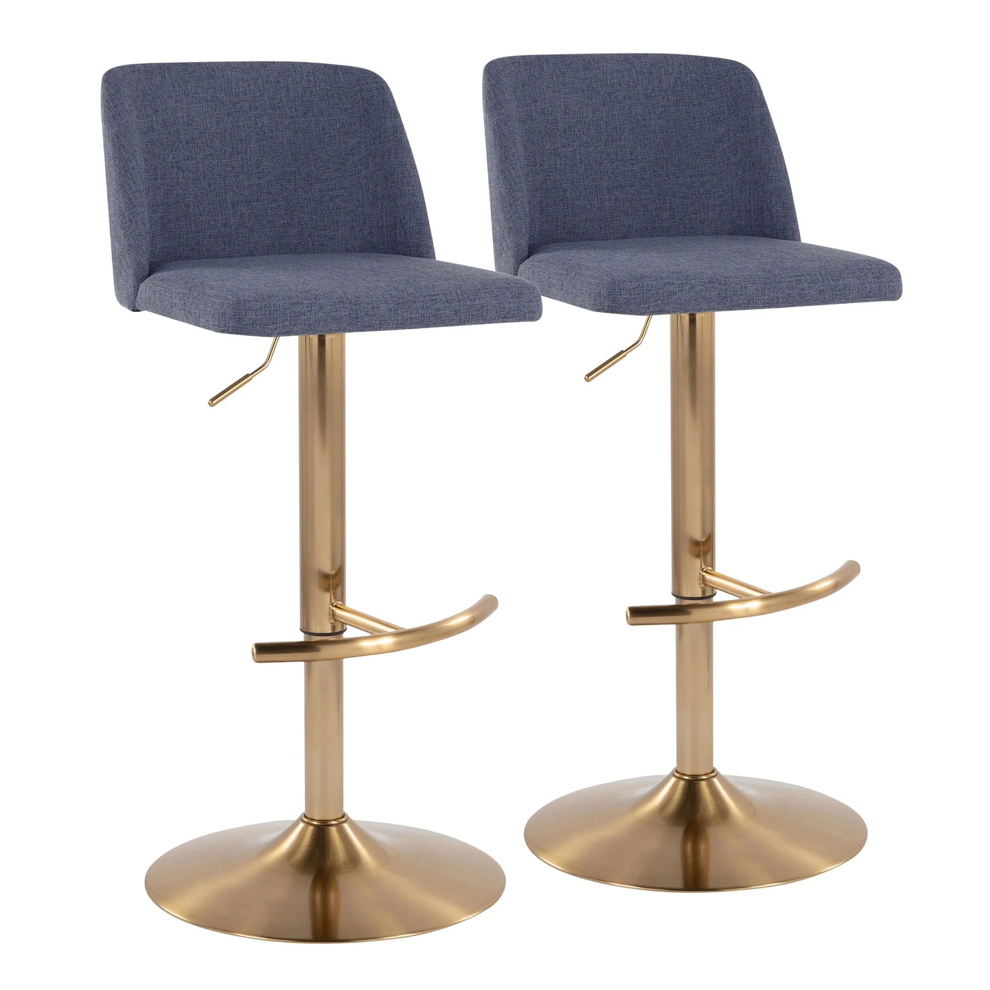 Toriano Adjustable Barstool - Set of 2 By LumiSource - BS-TRNOFB-RT2 AUBU2 - Image 2