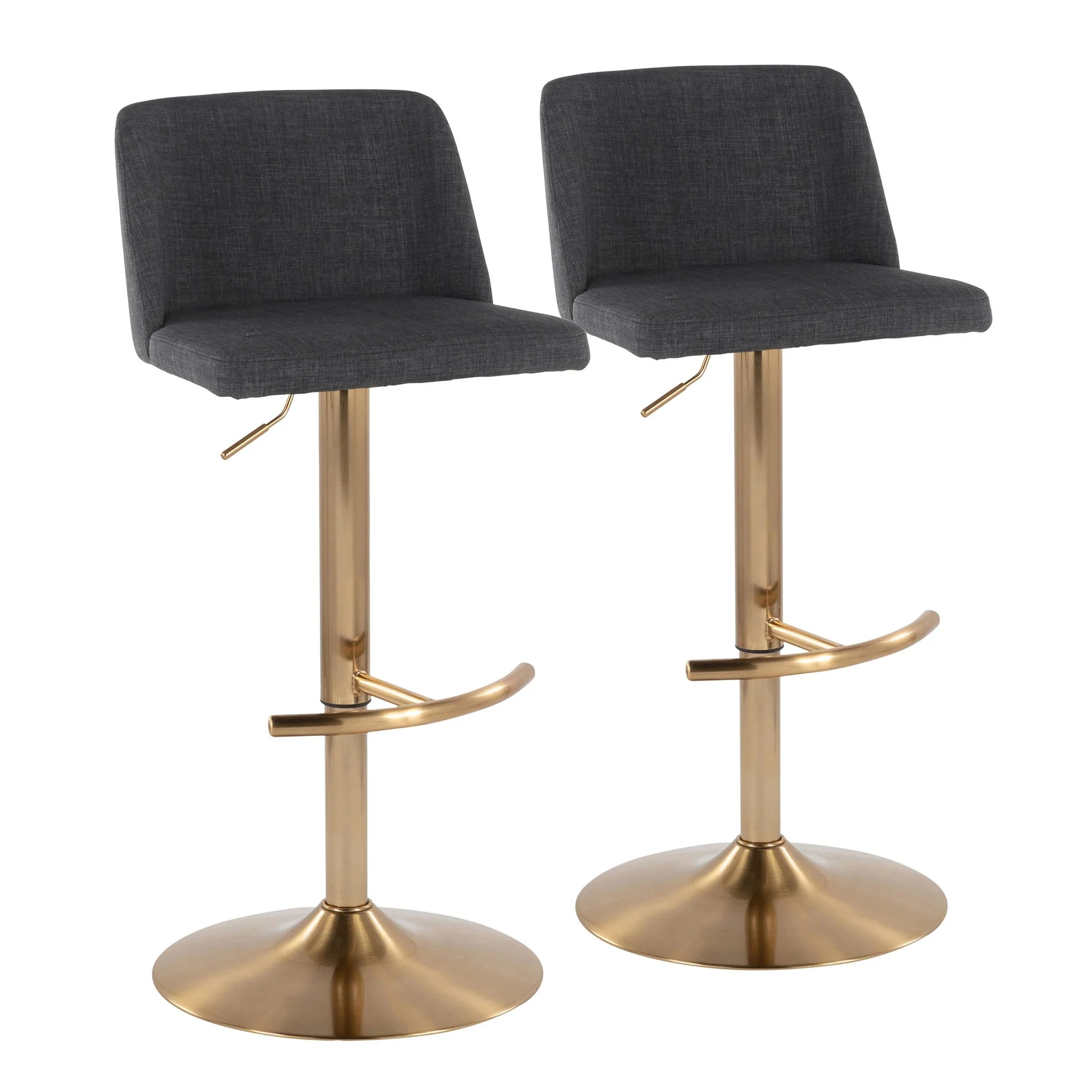 Toriano Adjustable Barstool - Set of 2 By LumiSource - BS-TRNOFB-RT2 AUBU2 - Image 9