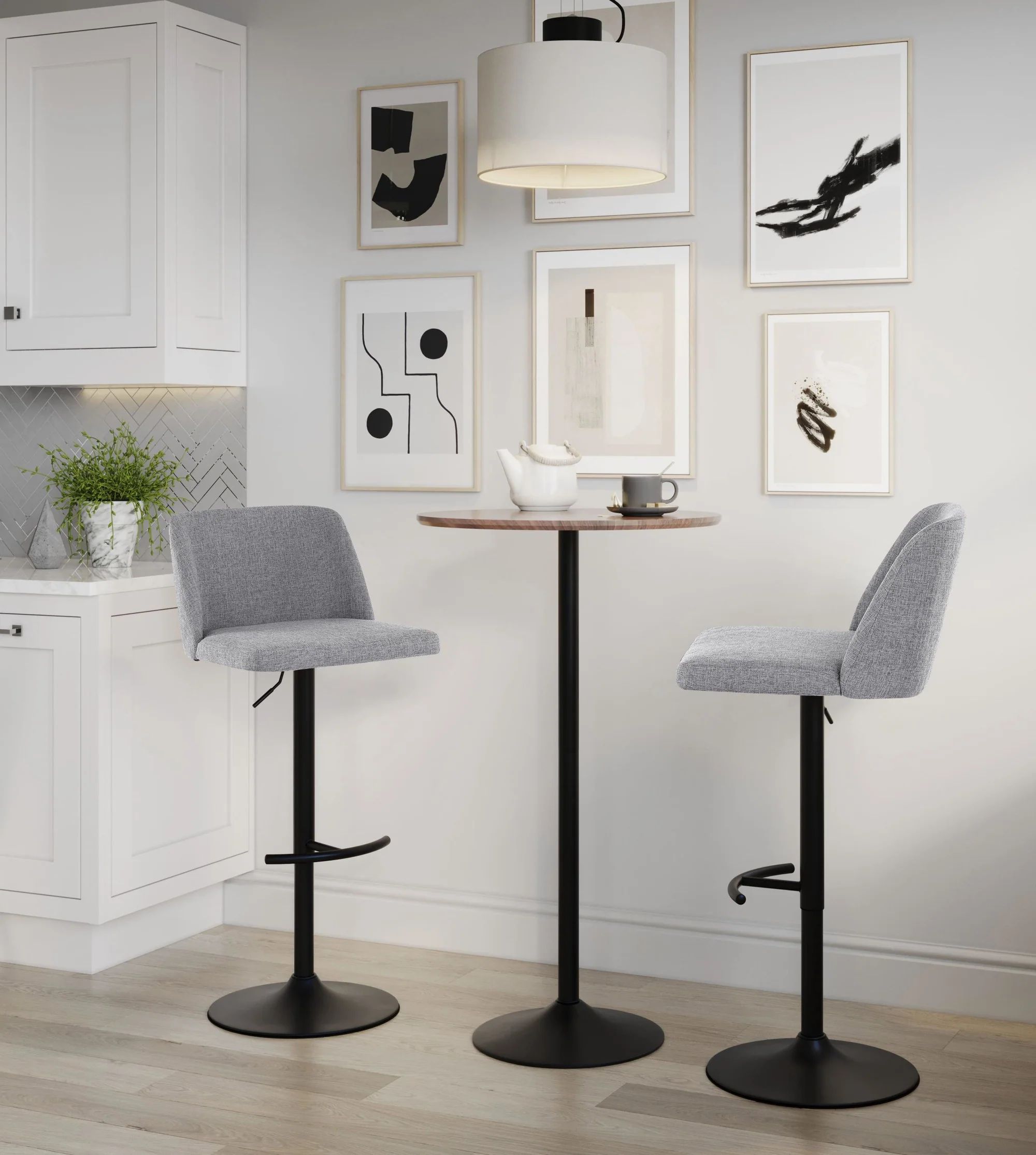 Toriano Adjustable Barstool - Set of 2 By LumiSource - BS-TRNOFB-RT2 BKBU2 - Image 15