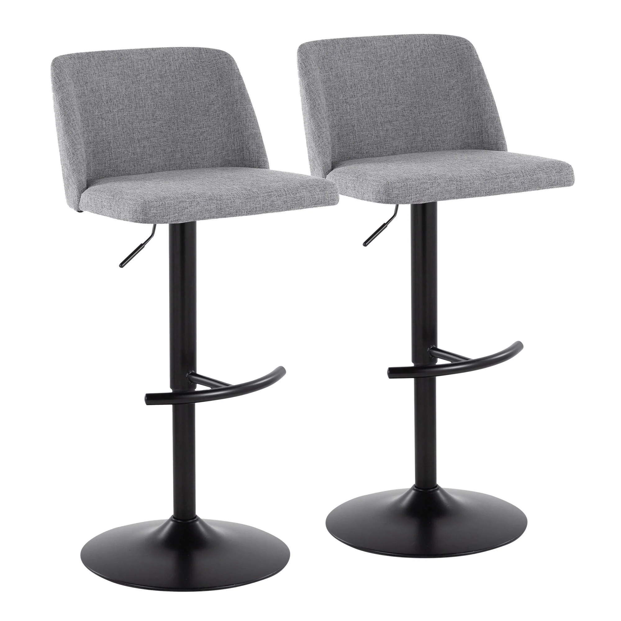 Toriano Adjustable Barstool - Set of 2 By LumiSource - BS-TRNOFB-RT2 BKBU2 - Image 16