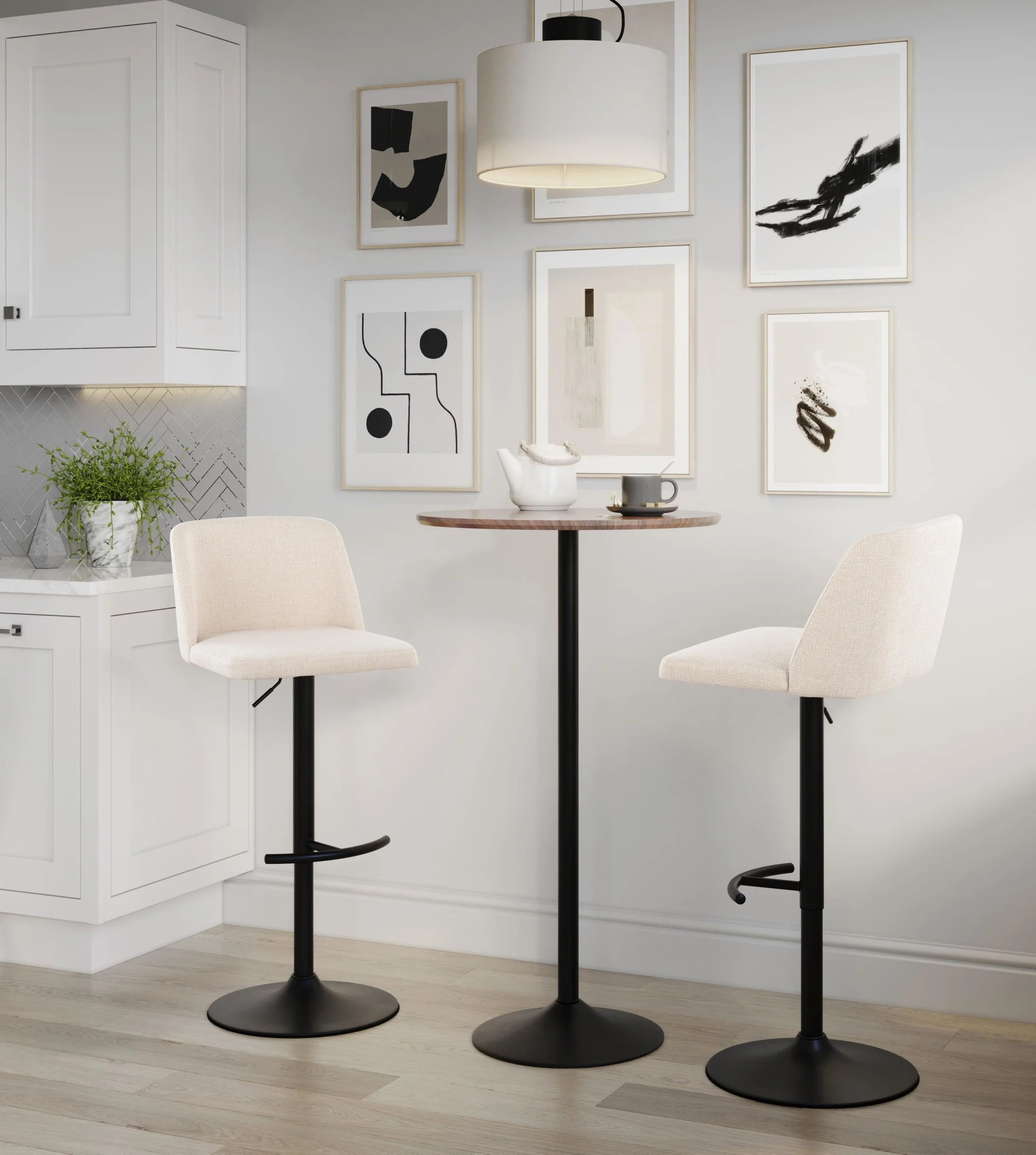 Toriano Adjustable Barstool - Set of 2 By LumiSource - BS-TRNOFB-RT2 BKBU2 - Image 22