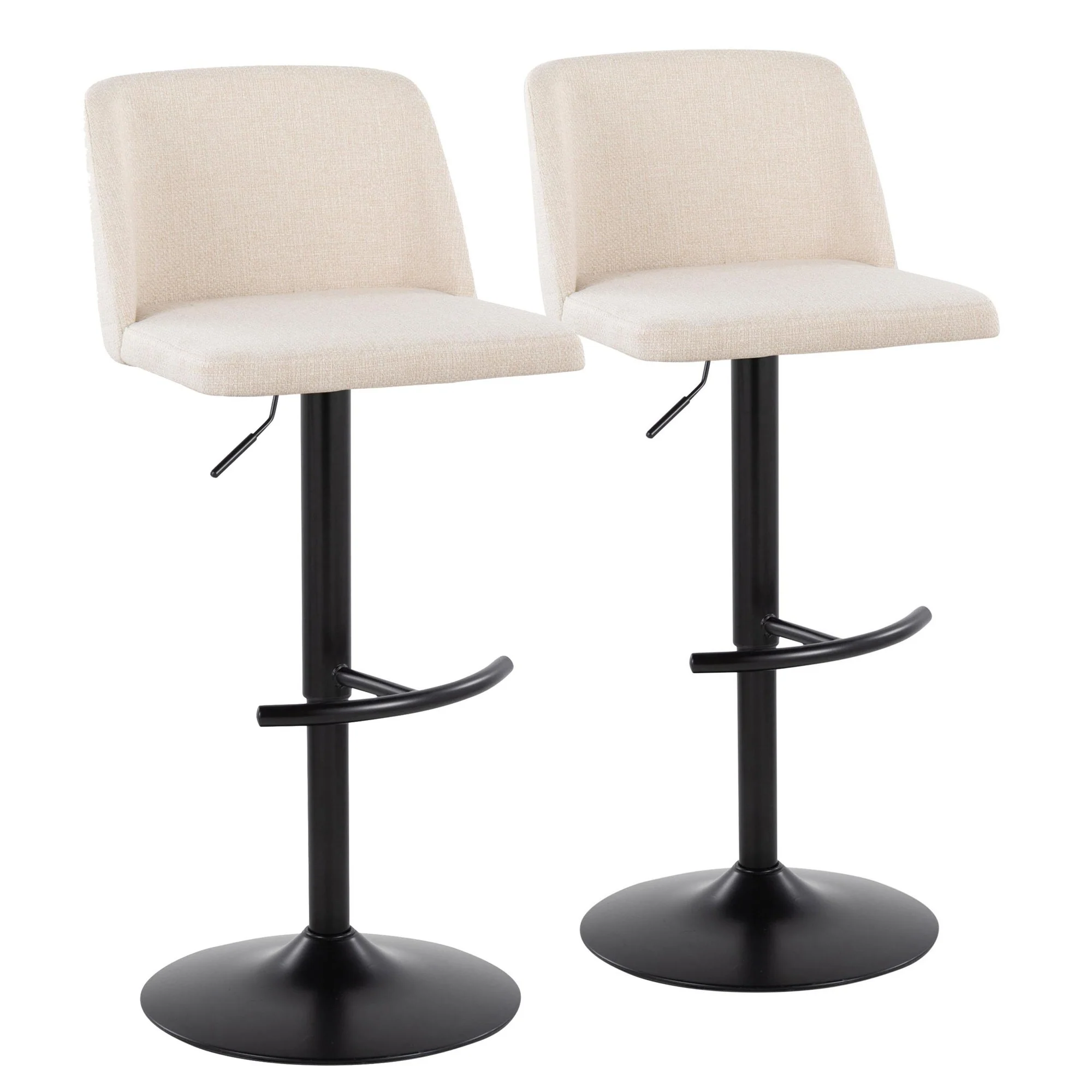 Toriano Adjustable Barstool - Set of 2 By LumiSource - BS-TRNOFB-RT2 BKBU2 - Image 23