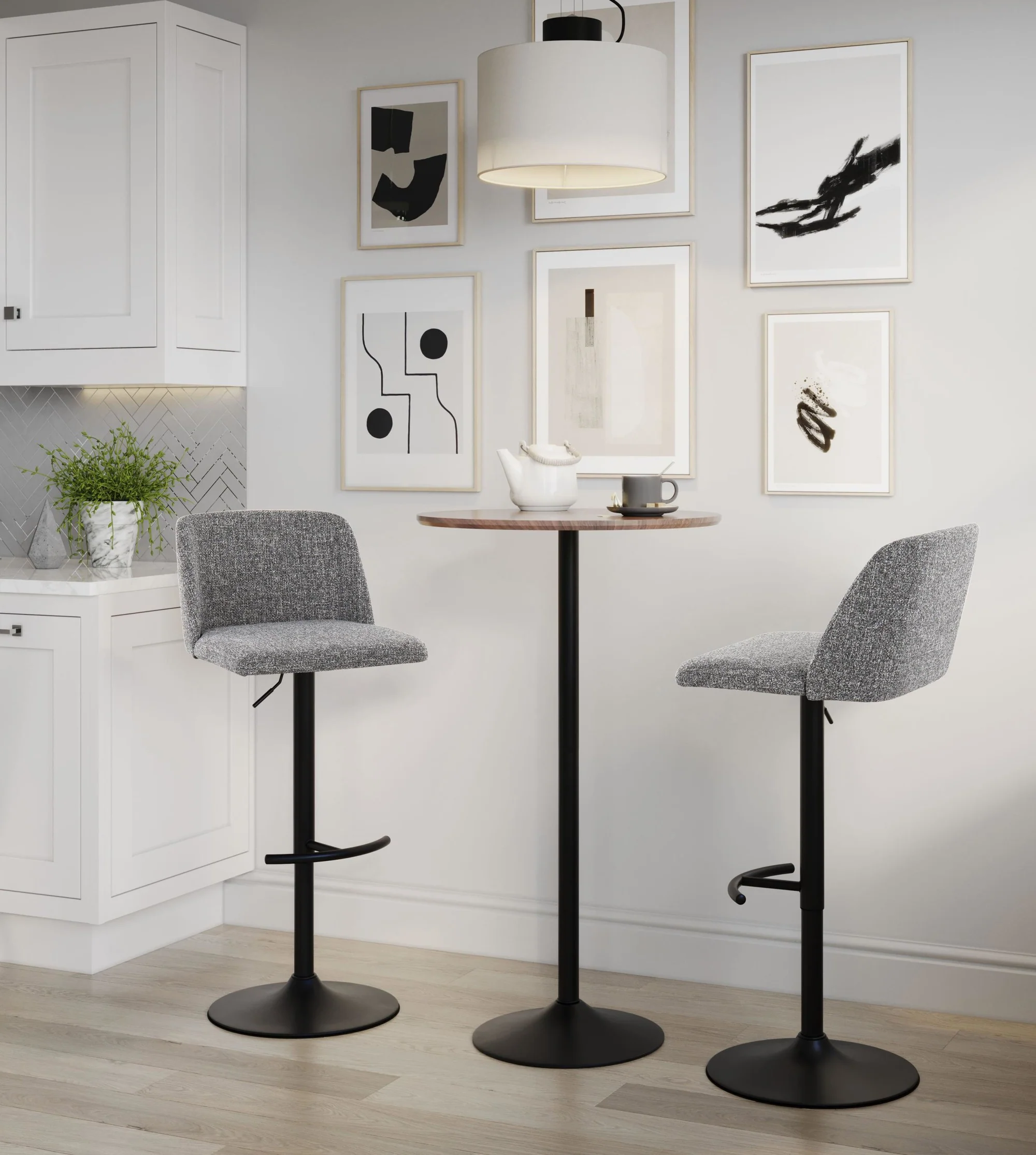 Toriano Adjustable Barstool - Set of 2 By LumiSource - BS-TRNOFB-RT2 BKBU2 - Image 29