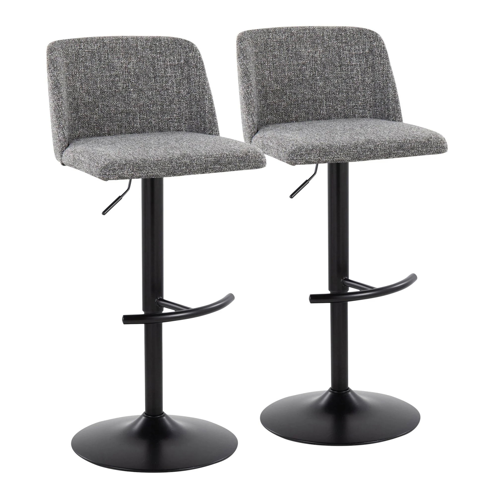 Toriano Adjustable Barstool - Set of 2 By LumiSource - BS-TRNOFB-RT2 BKBU2 - Image 30