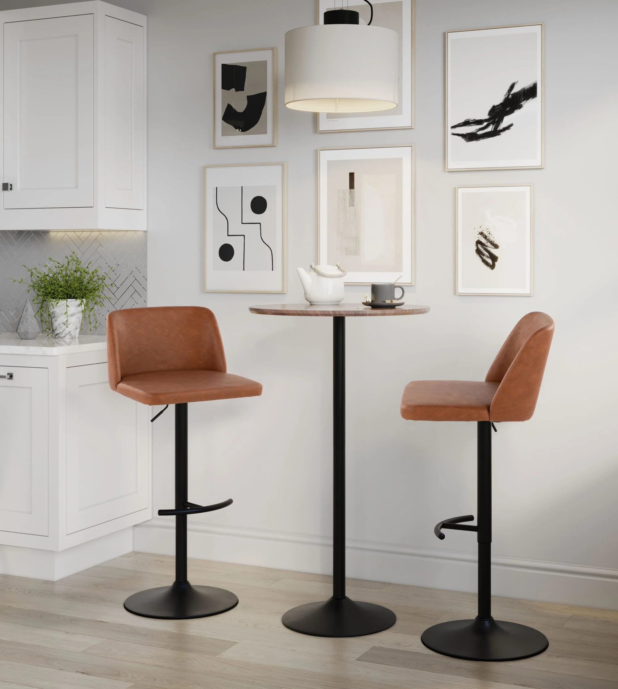 Toriano Adjustable Barstool - Set of 2 By LumiSource - BS-TRNOPU-RT2 AUBK2 - Image 22