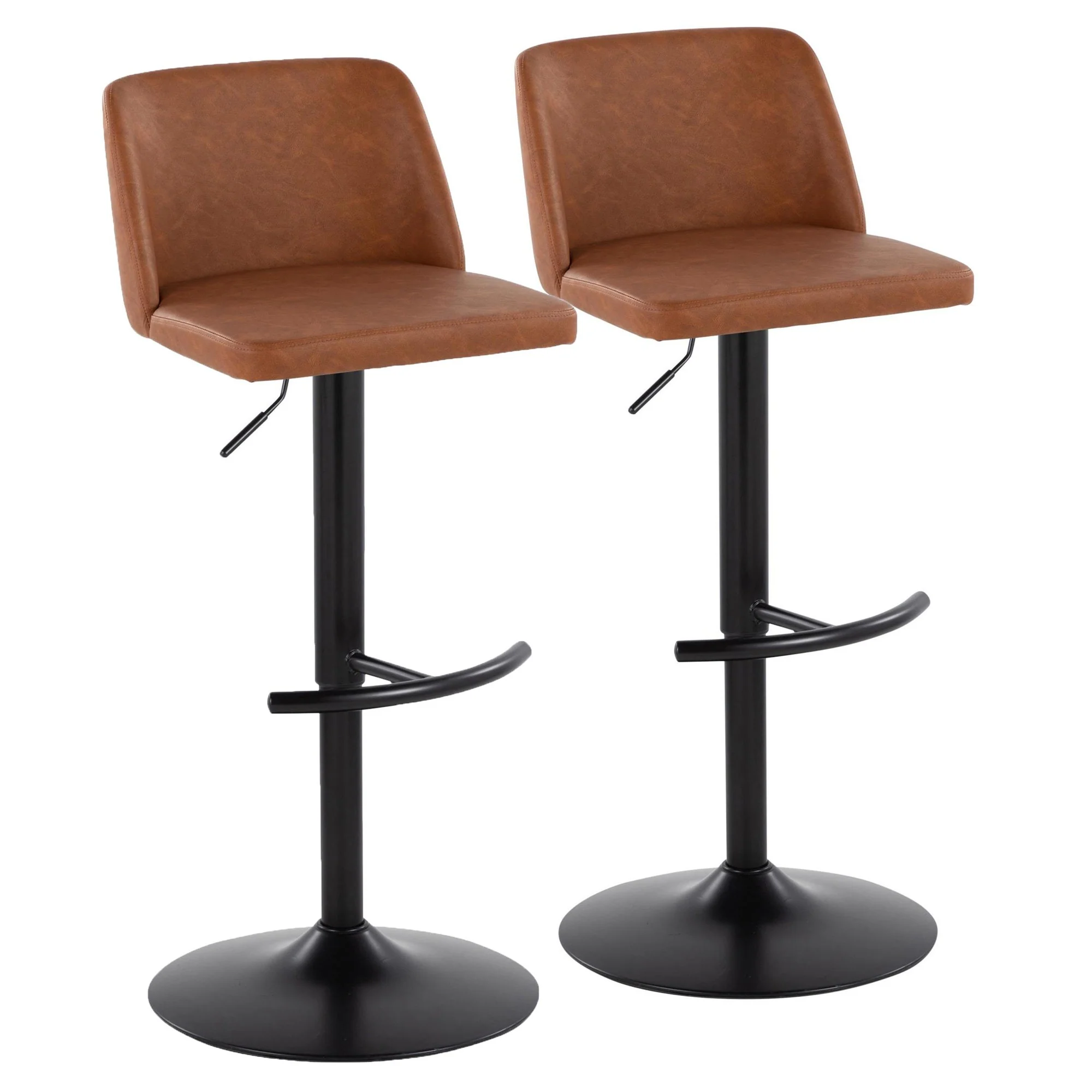 Toriano Adjustable Barstool - Set of 2 By LumiSource - BS-TRNOPU-RT2 AUBK2 - Image 23