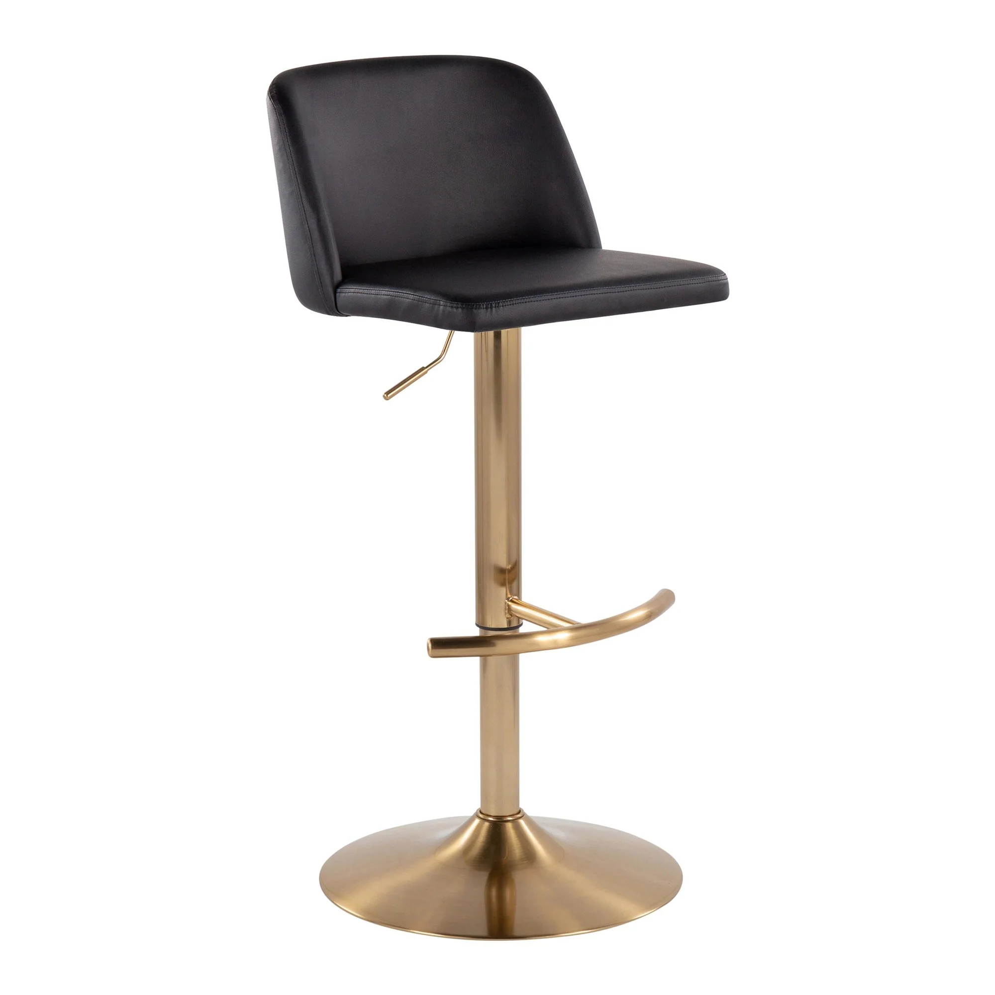 Toriano Adjustable Barstool - Set of 2 By LumiSource - BS-TRNOPU-RT2 AUBK2 - Image 3