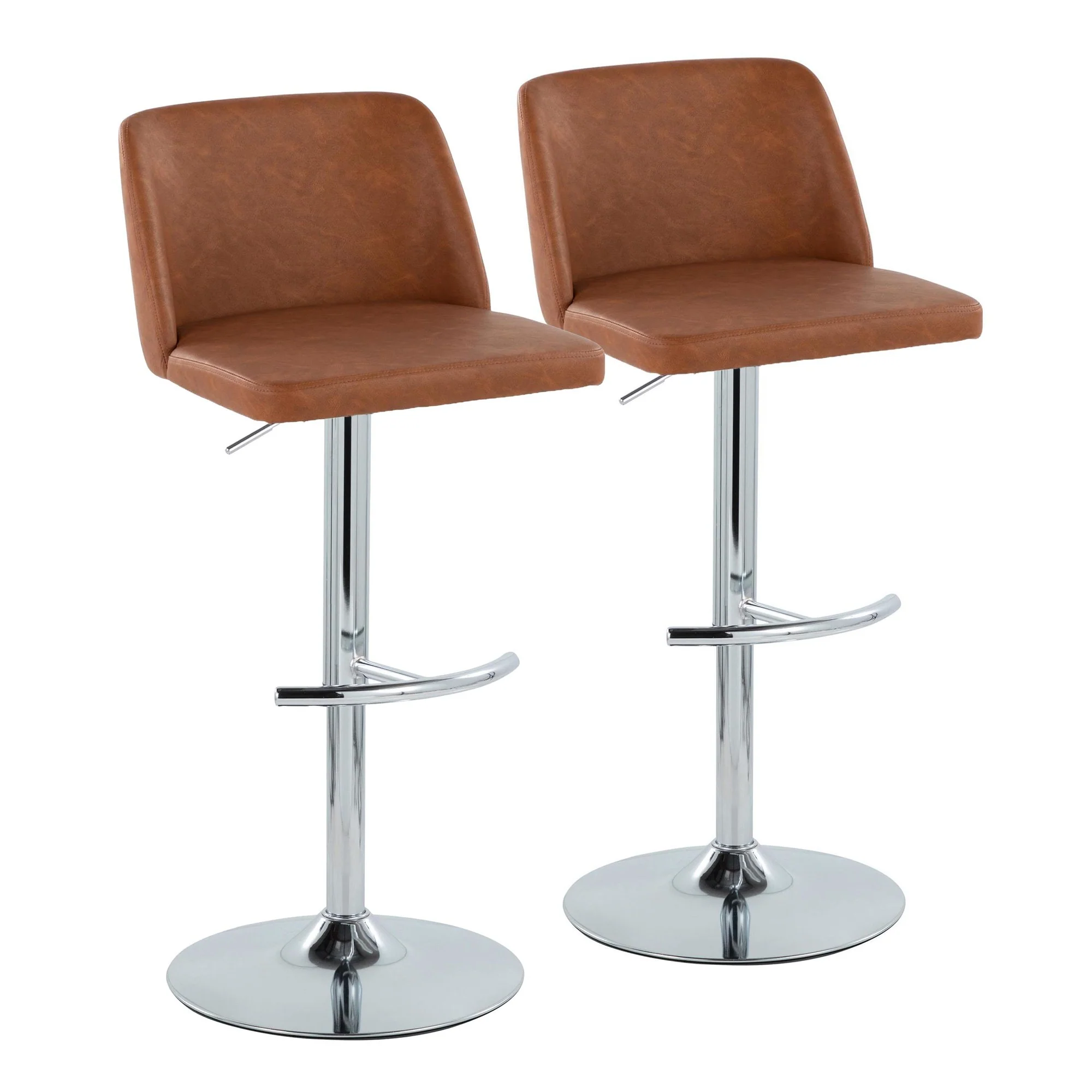 Toriano Adjustable Barstool - Set of 2 By LumiSource - BS-TRNOPU-RT2 AUBK2 - Image 30