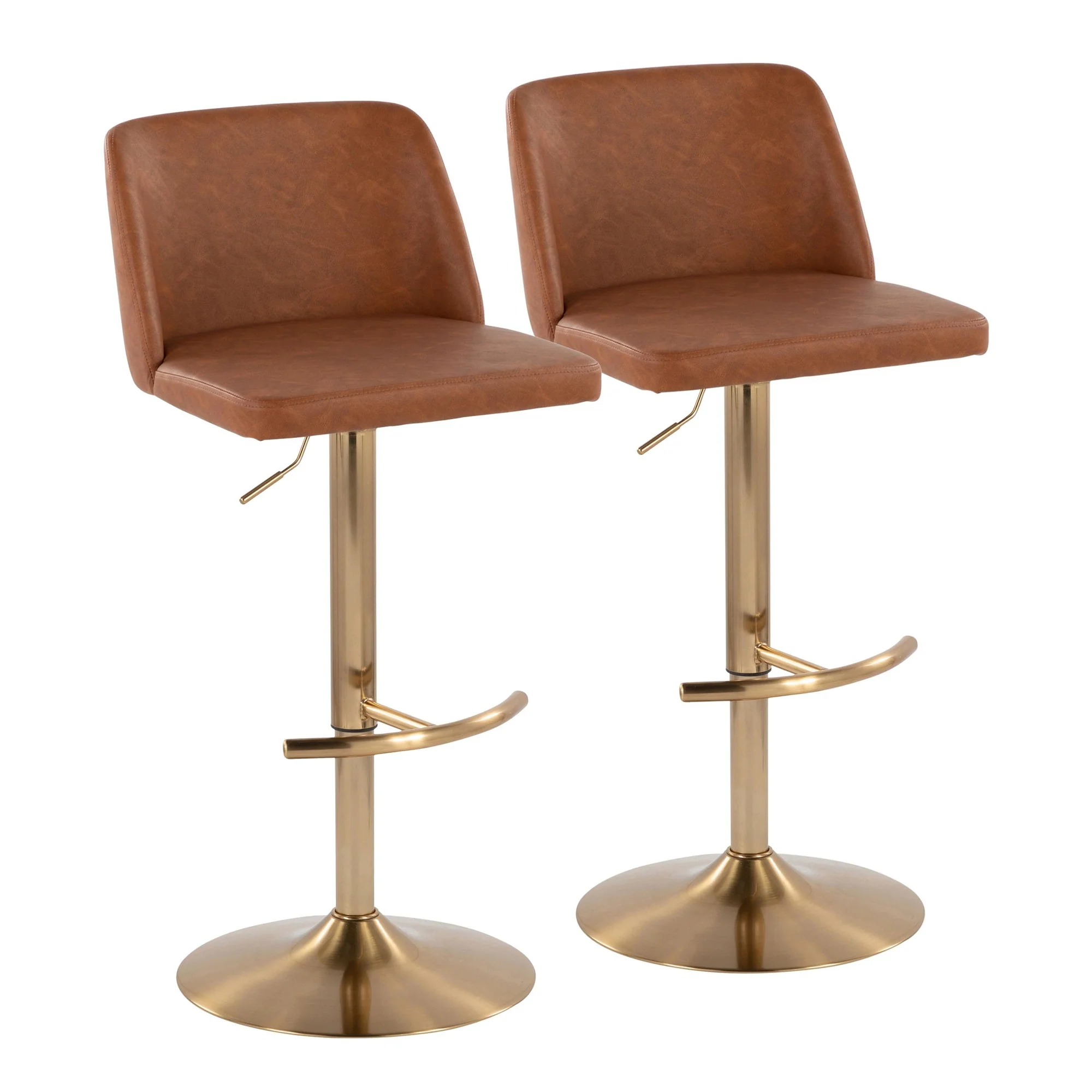 Toriano Adjustable Barstool - Set of 2 By LumiSource - BS-TRNOPU-RT2 AUBK2 - Image 9