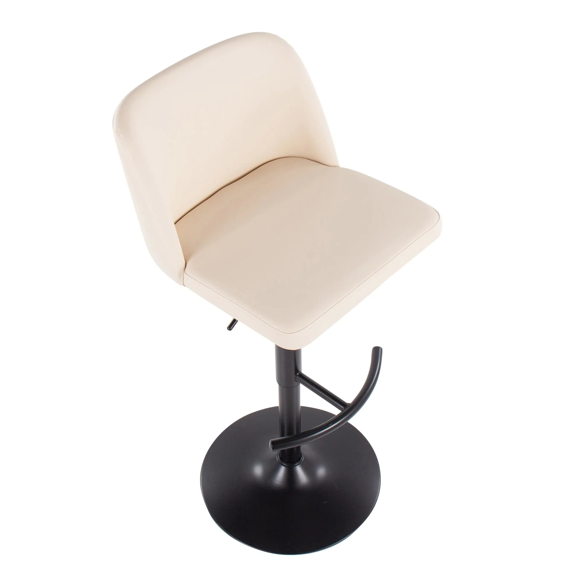 Toriano Adjustable Bar Stool - Set of 2 Black By LumiSource - BS-TORIANOPU-RT2 BKBK2 - Image 11