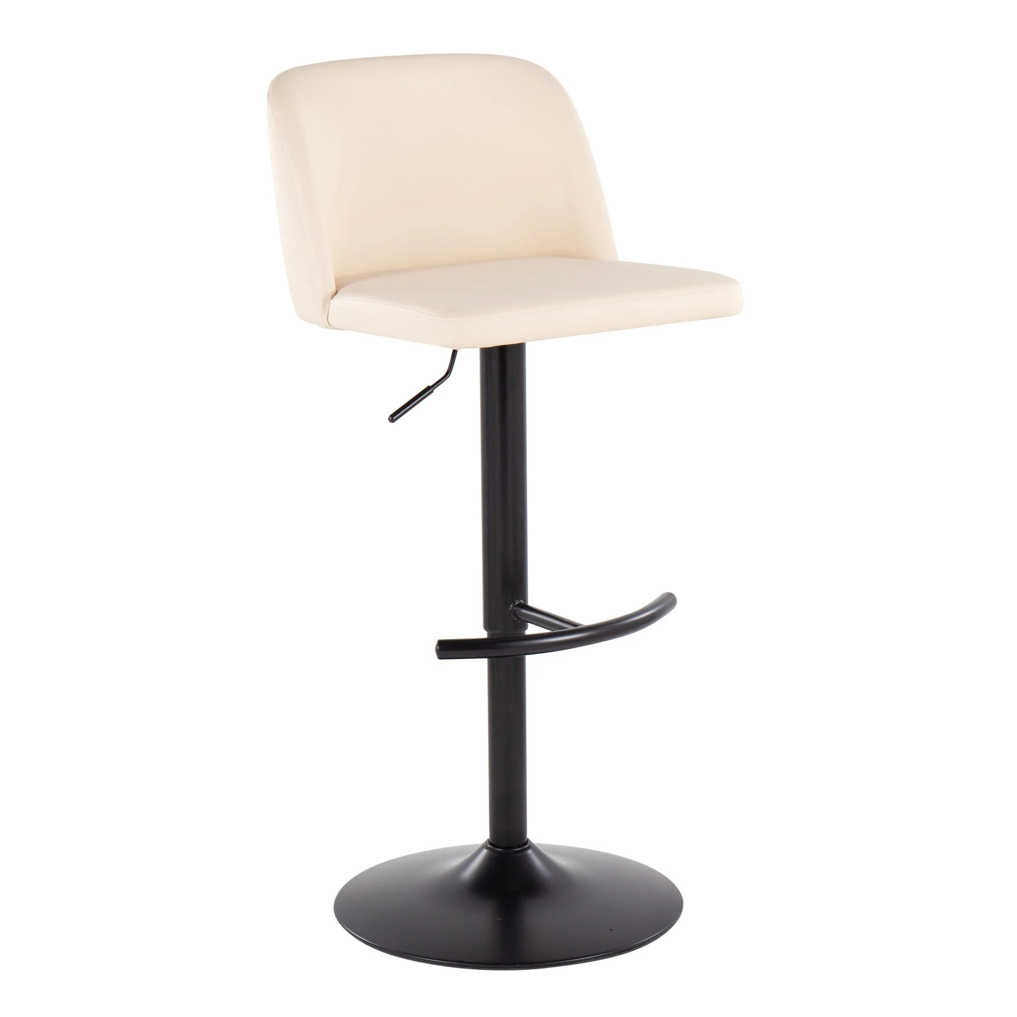 Toriano Adjustable Bar Stool - Set of 2 Black By LumiSource - BS-TORIANOPU-RT2 BKBK2 - Image 13