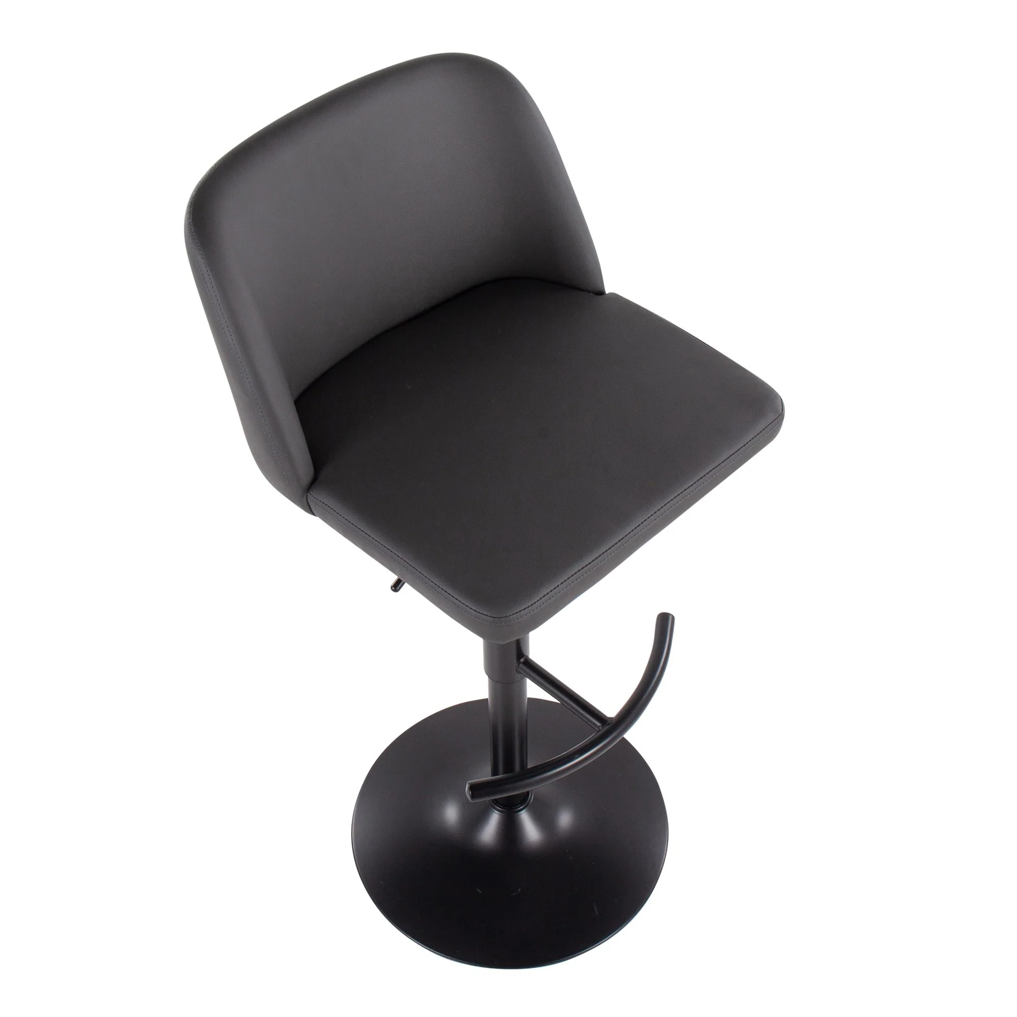 Toriano Adjustable Bar Stool - Set of 2 Black By LumiSource - BS-TORIANOPU-RT2 BKBK2 - Image 19