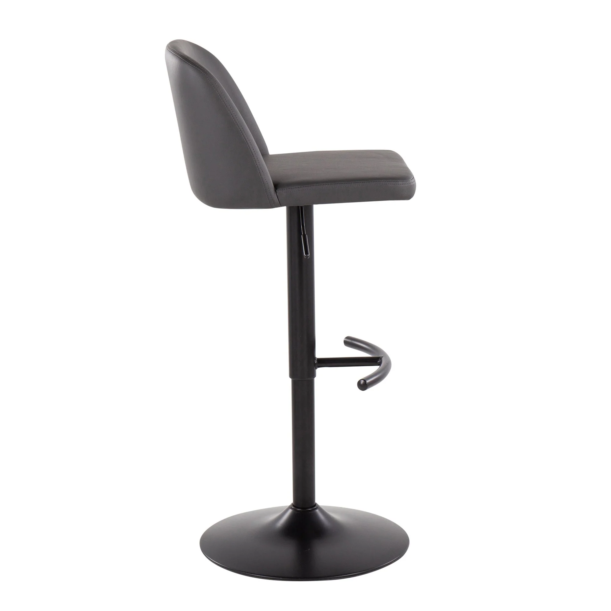Toriano Adjustable Bar Stool - Set of 2 Black By LumiSource - BS-TORIANOPU-RT2 BKBK2 - Image 22