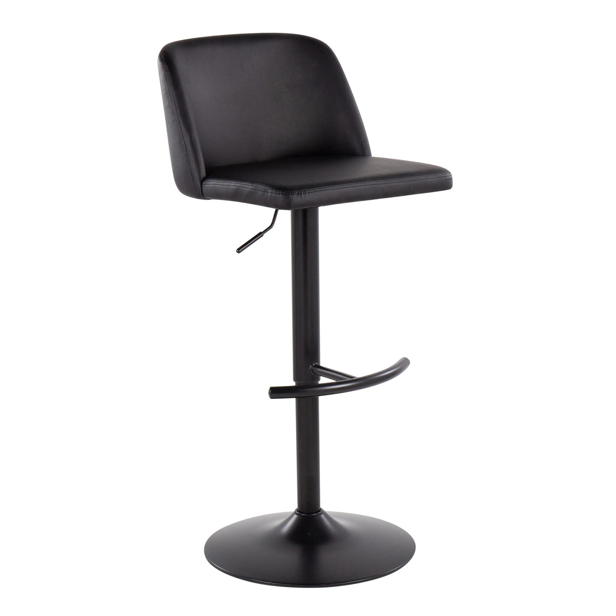 Toriano Adjustable Bar Stool - Set of 2 Black By LumiSource - BS-TORIANOPU-RT2 BKBK2 - Image 5