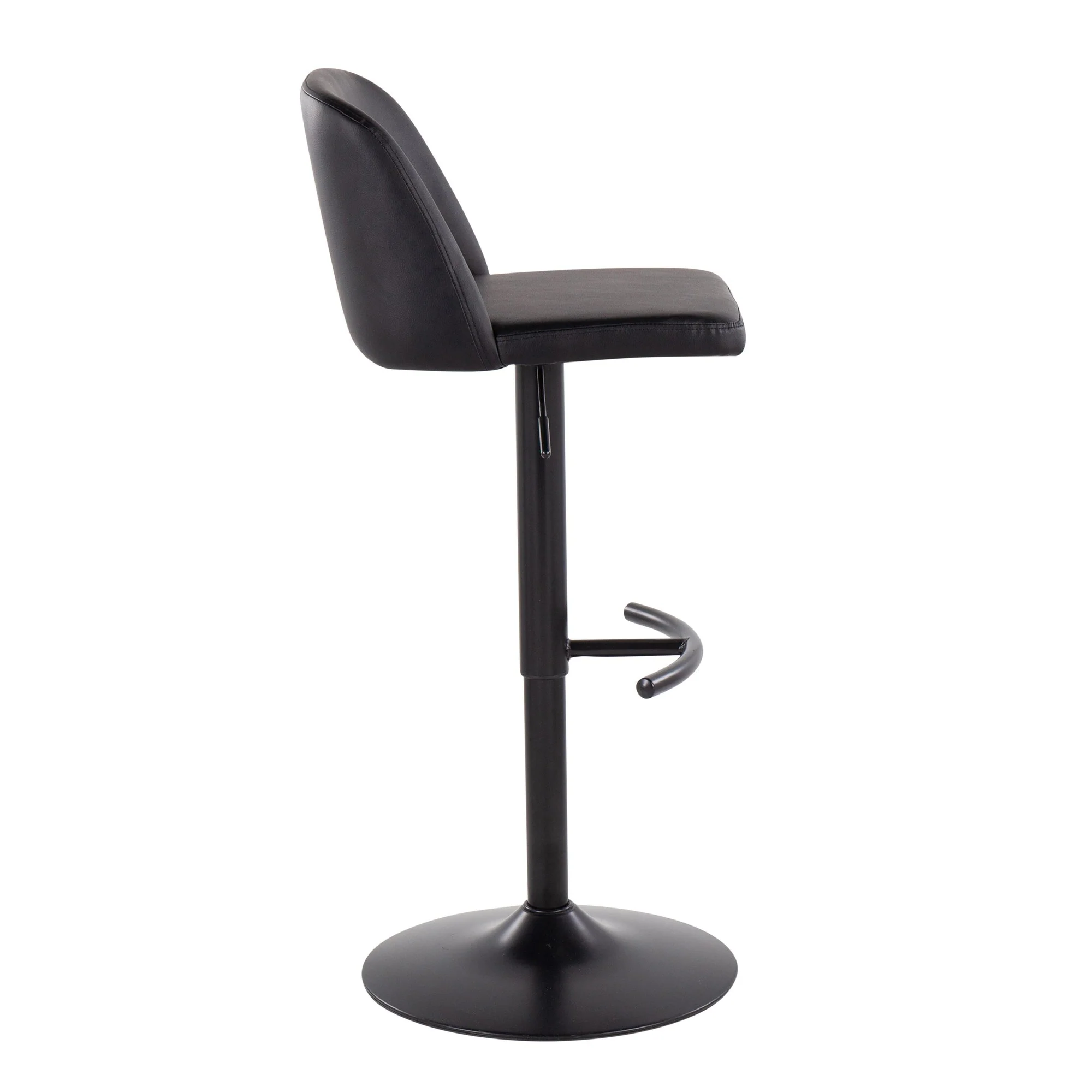 Toriano Adjustable Bar Stool - Set of 2 Black By LumiSource - BS-TORIANOPU-RT2 BKBK2 - Image 6