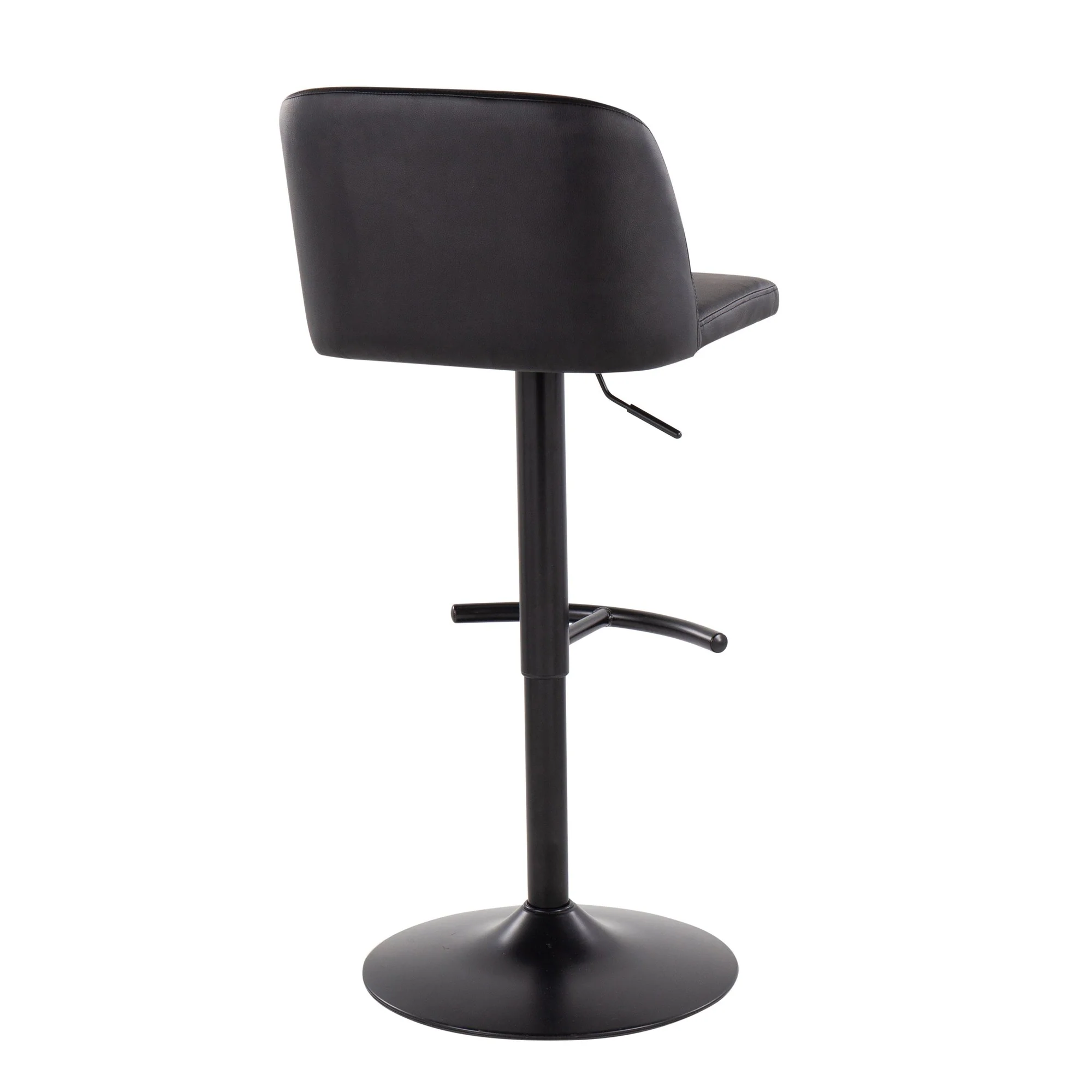 Toriano Adjustable Bar Stool - Set of 2 Black By LumiSource - BS-TORIANOPU-RT2 BKBK2 - Image 7