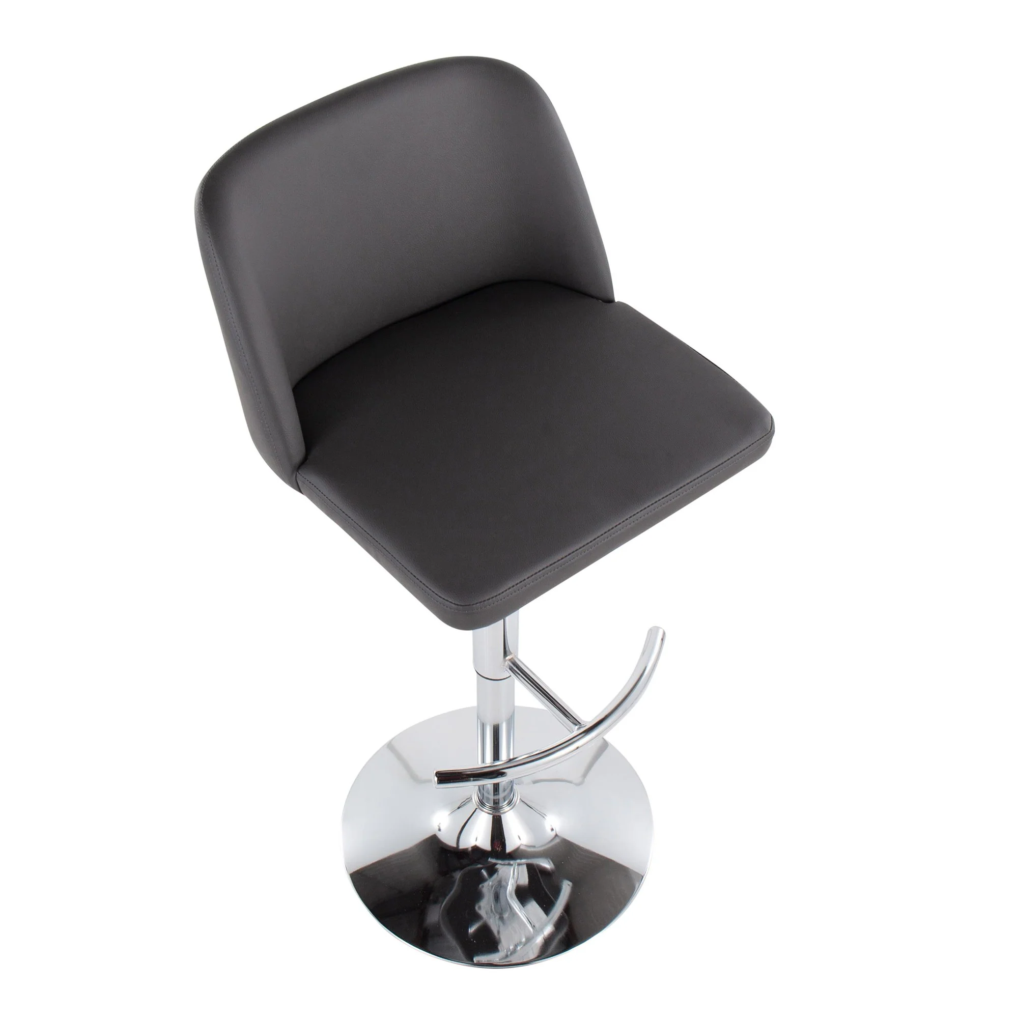 Toriano Adjustable Bar Stool - Set of 2 Black By LumiSource - BS-TORIANOPU-RT2 CHRMBK2 - Image 21